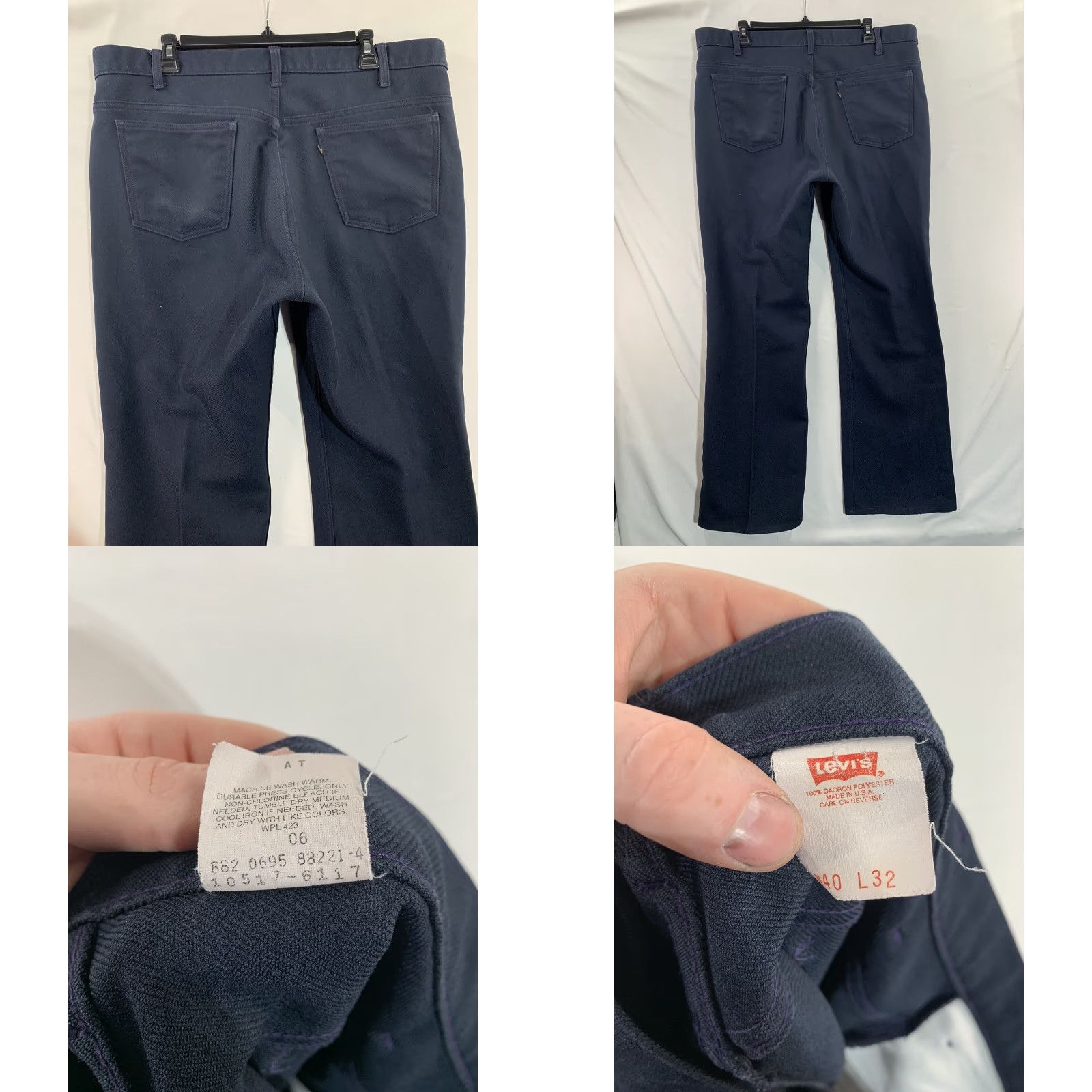 Levi's VTG Levi's 517 Jeans Boots Cut Straight Blue Dark Wash Mens 39x31 USA Size US 39 - 8 Thumbnail