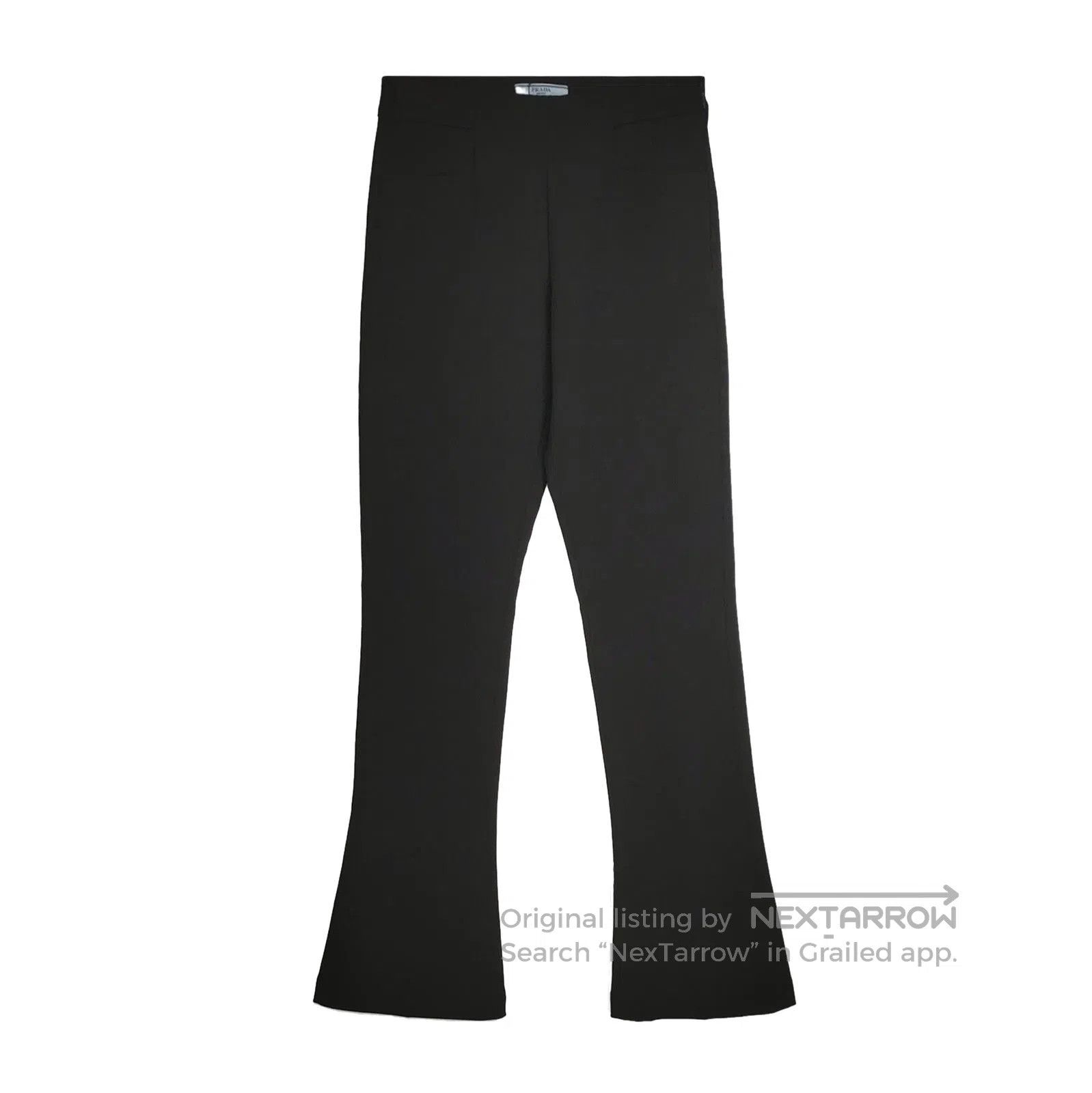 Prada Prada Logo Flared Black Trousers Size 38 . Size 37" - 1 Thumbnail