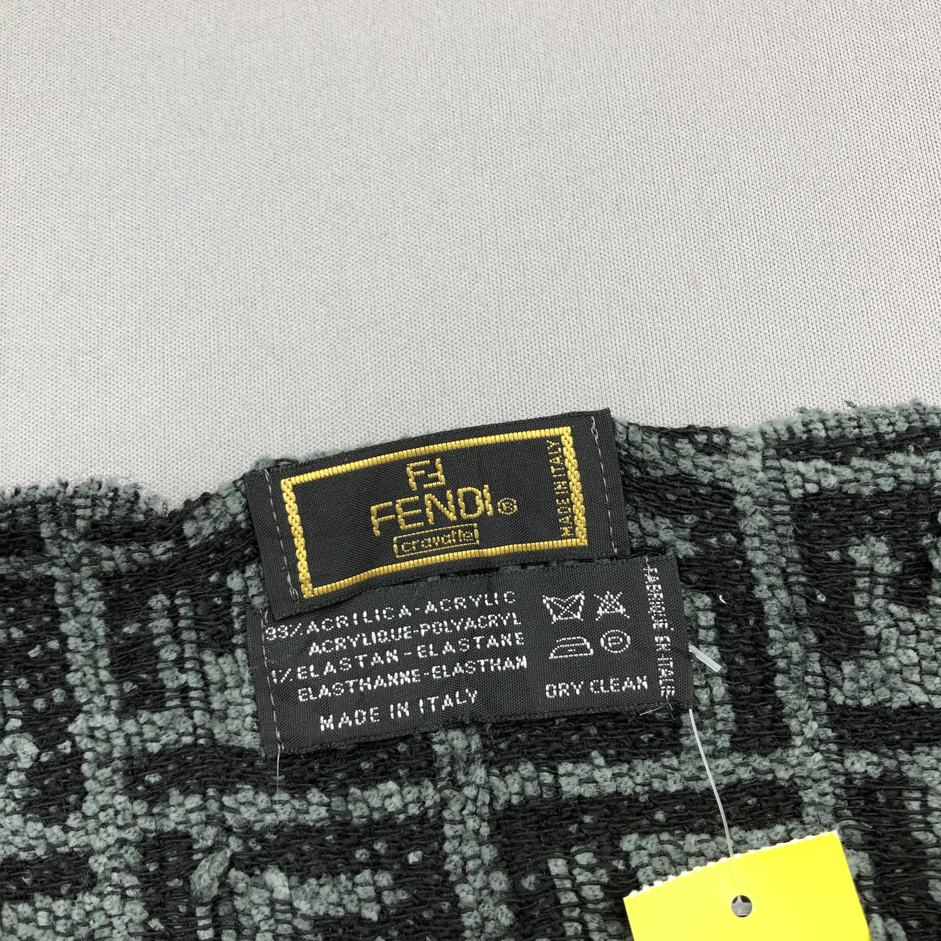 Fendi Vintage Fendi Scarf Muffler FF Monogram Roma Wool Scarves Size ONE SIZE - 4 Thumbnail