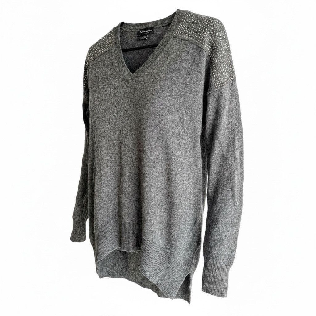 Bloomingdale's Bloomingdale's 100% Cashmere Embellished Shoulders Sweater Size XS / US 0-2 / IT 36-38 - 4 Thumbnail