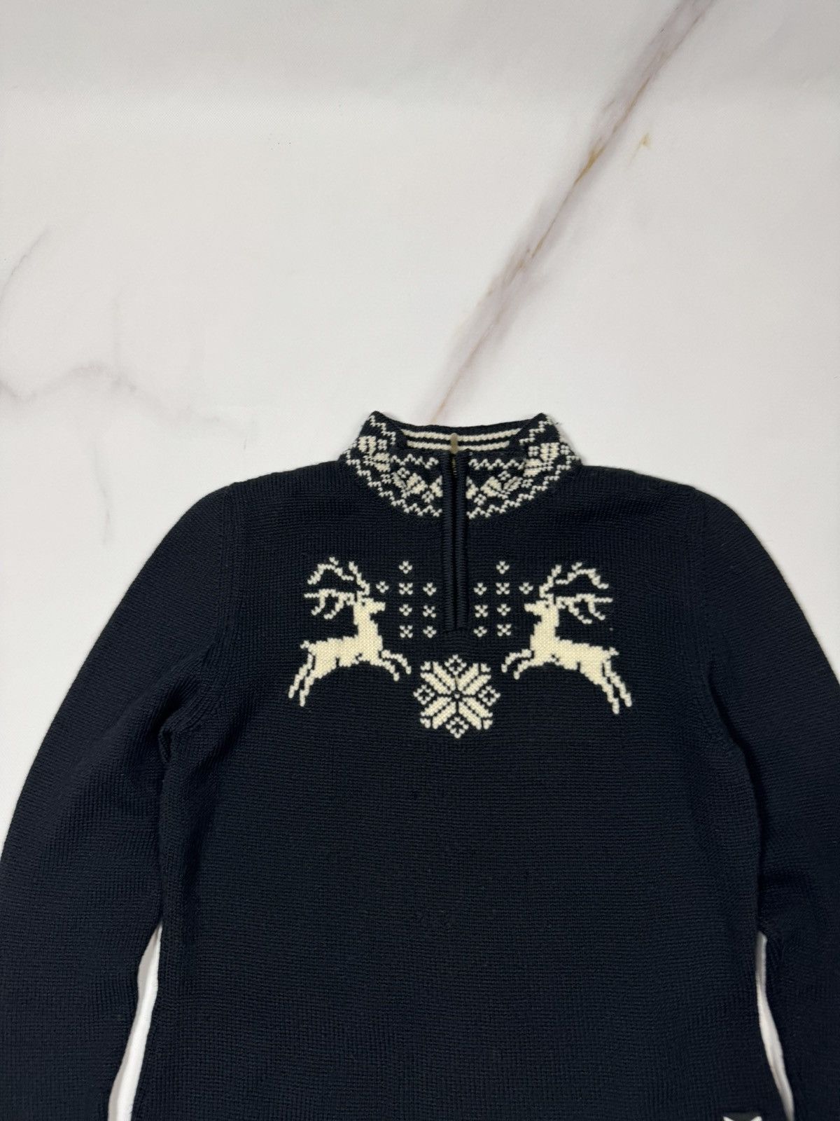 Dale Of Norway Dale of Norway Women's 1/3 zip Knit Sweater Size M / US 6-8 / IT 42-44 - 3 Thumbnail
