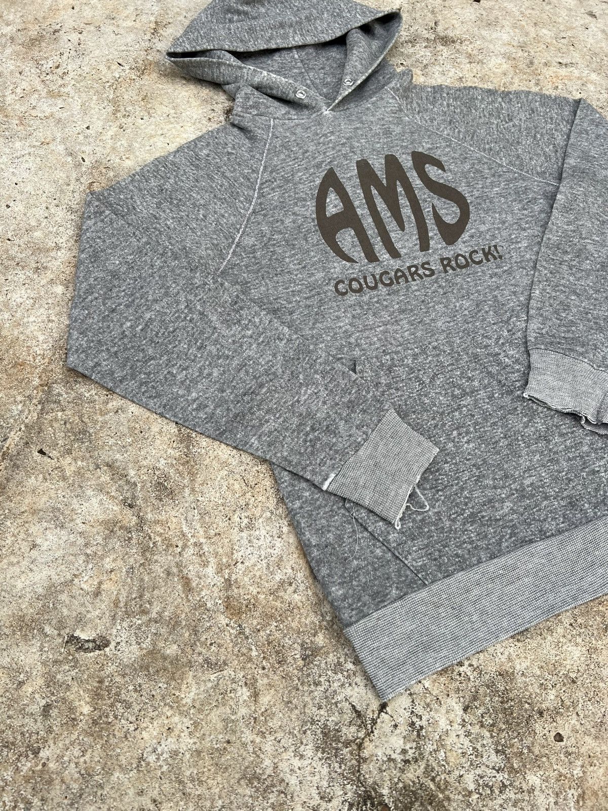Vintage Vintage 70s Grey Hoodie Size US S / EU 44-46 / 1 - 3 Thumbnail