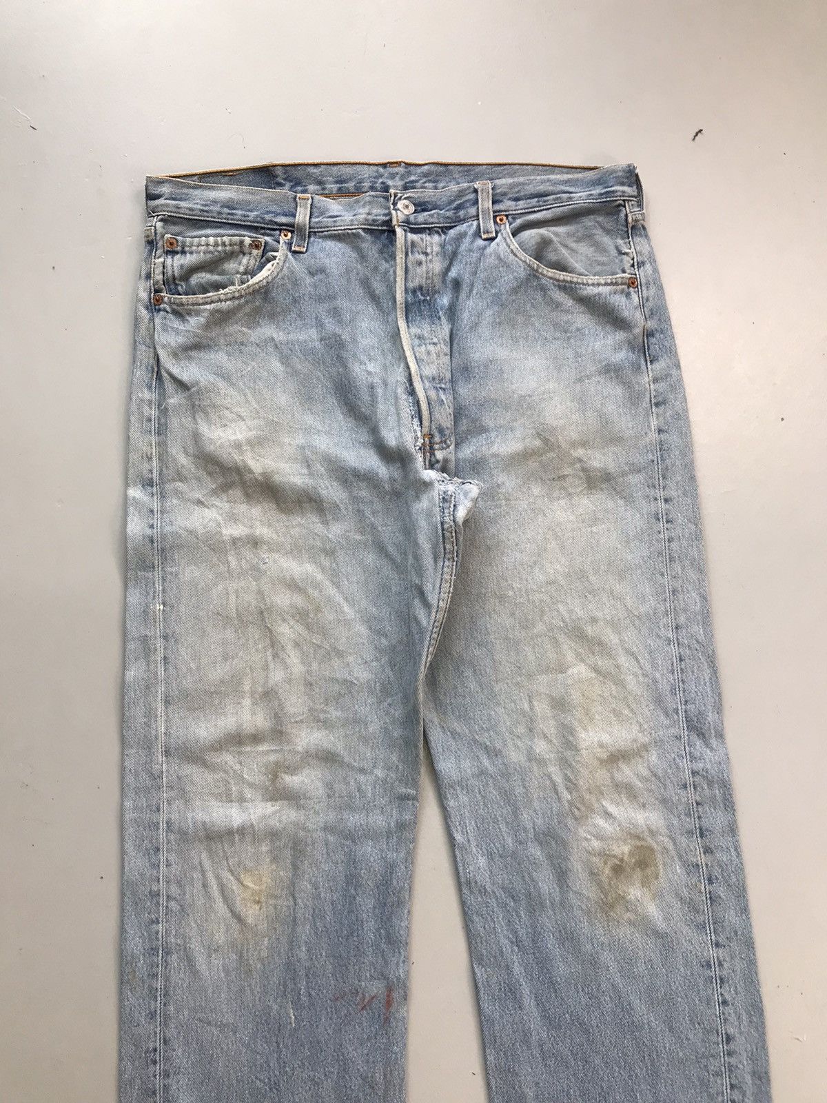 Levi's Vintage Levi’s 501 repaired denim Size US 38 / EU 54 - 5 Thumbnail