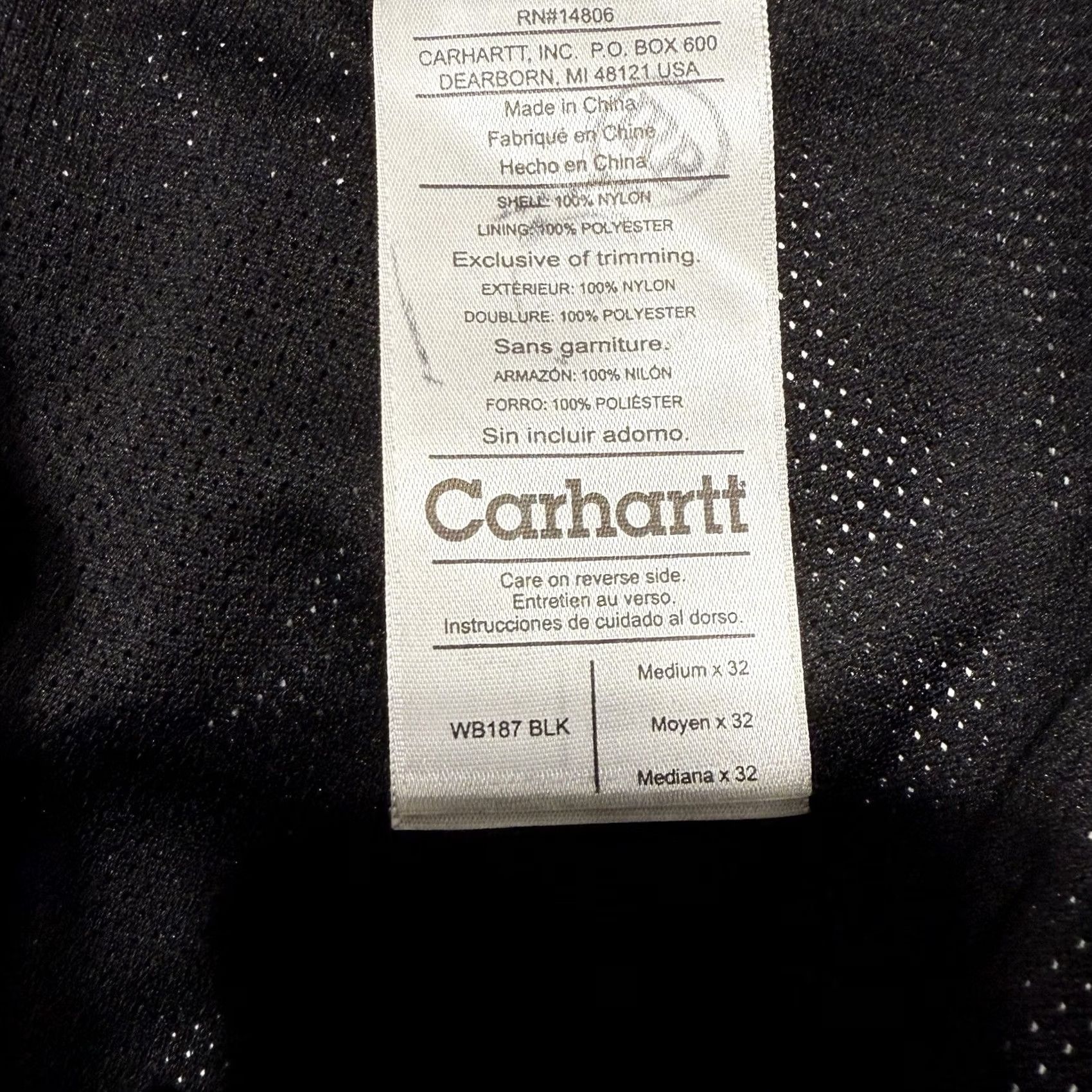 Carhartt Carhartt WB187 Workwear Womens Pants Waterproof Black 34x31 Double Knee Side Zip 34 Inseam High Rise 31" Breathable Nylon Canvas Size 32" / US 10 / IT 46 - 6 Thumbnail