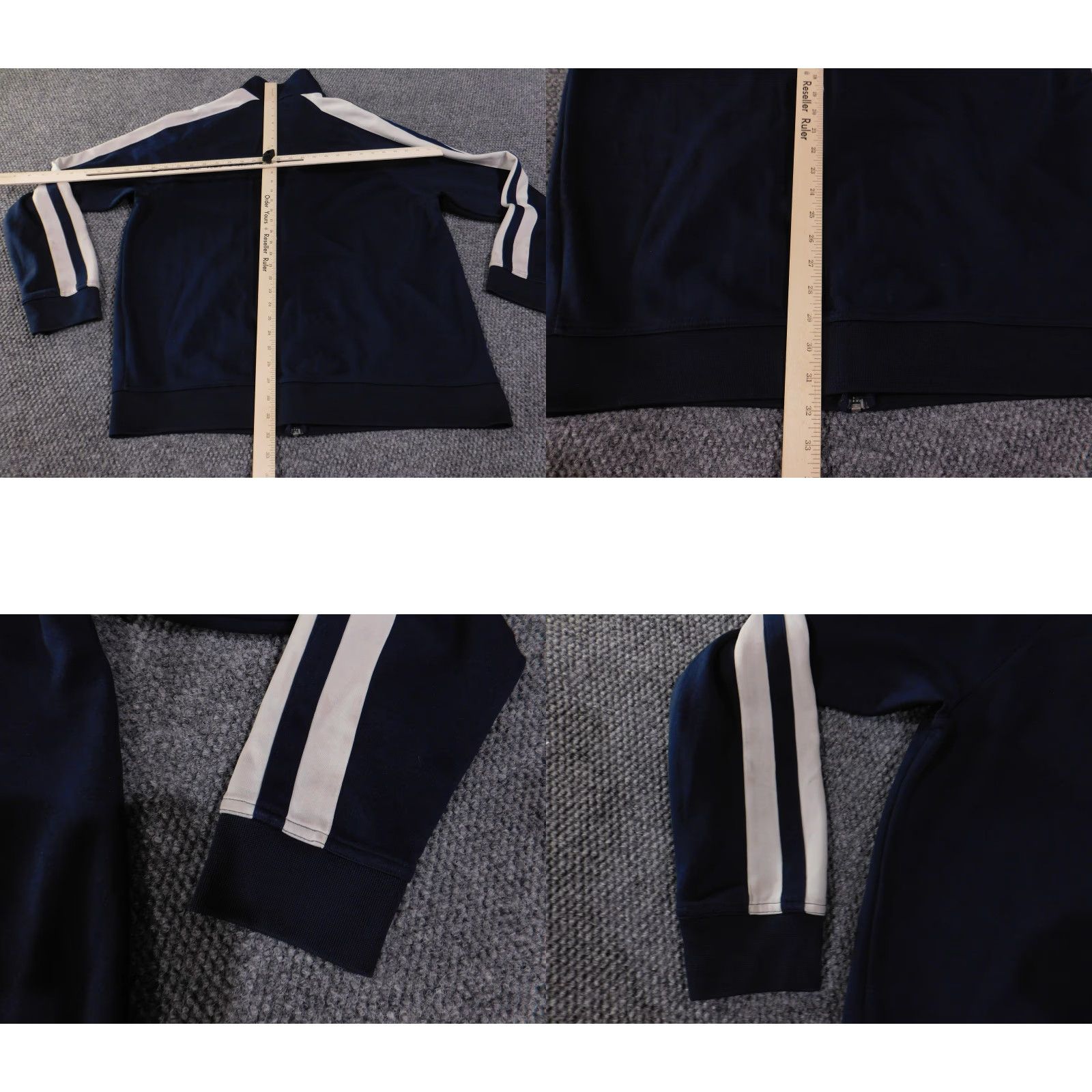 Nike VINTAGE Nike Jacket Mens 2XL Navy Blue Stripe Swoosh Full Zip Track Jacket Size US XXL / EU 58 / 5 - 9 Thumbnail