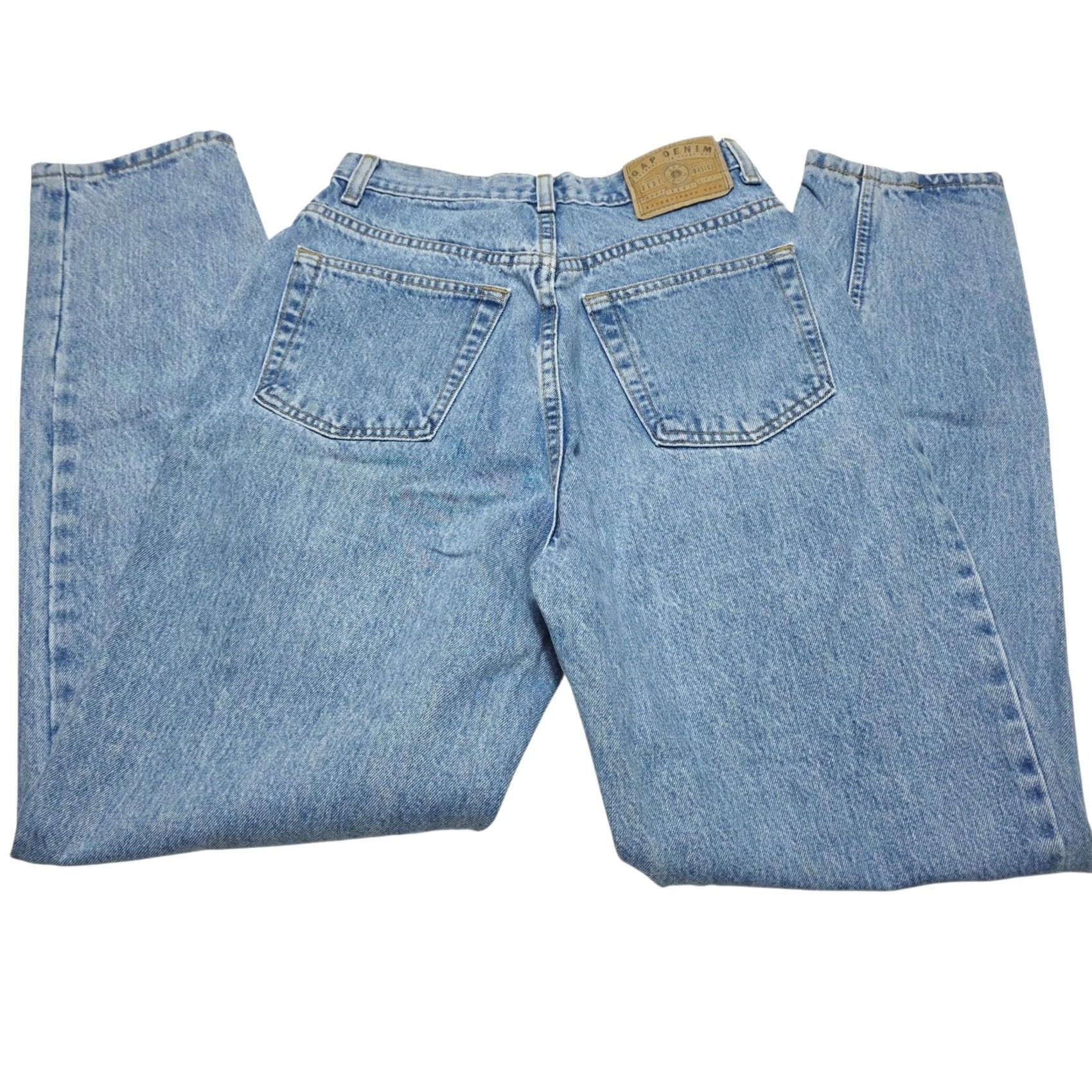 Gap VINTAGE Gap Jeans Womens 6 Reverse High Waist Light Wash Denim 90s USA Jeans Women Mens No, but keep to original: Size 28" / US 6 / IT 42 - 4 Thumbnail