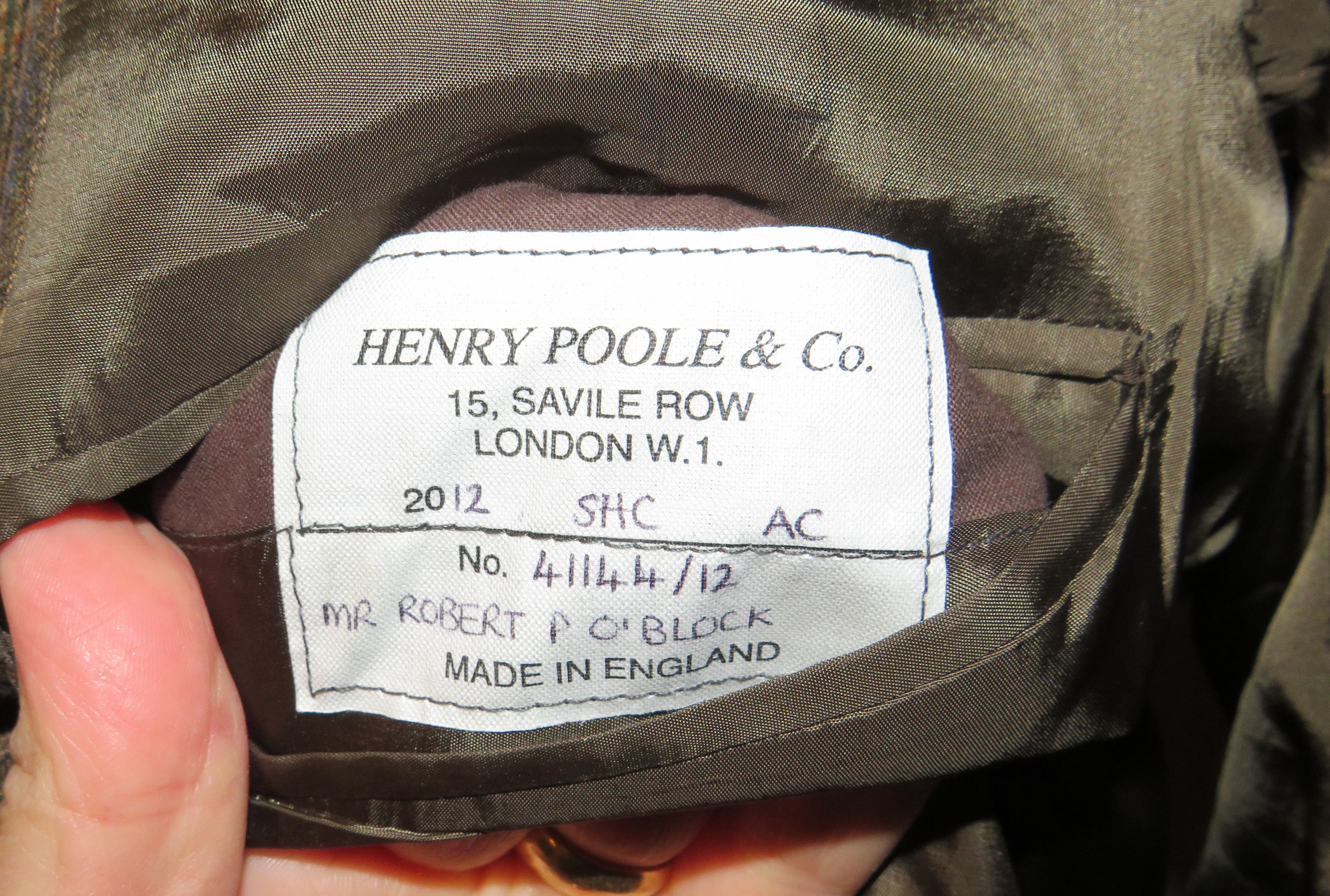 Henry Poole × Savile Row Brown Plaid Bespoke Two Button Sport Coat 40XL Size 40L - 12 Thumbnail