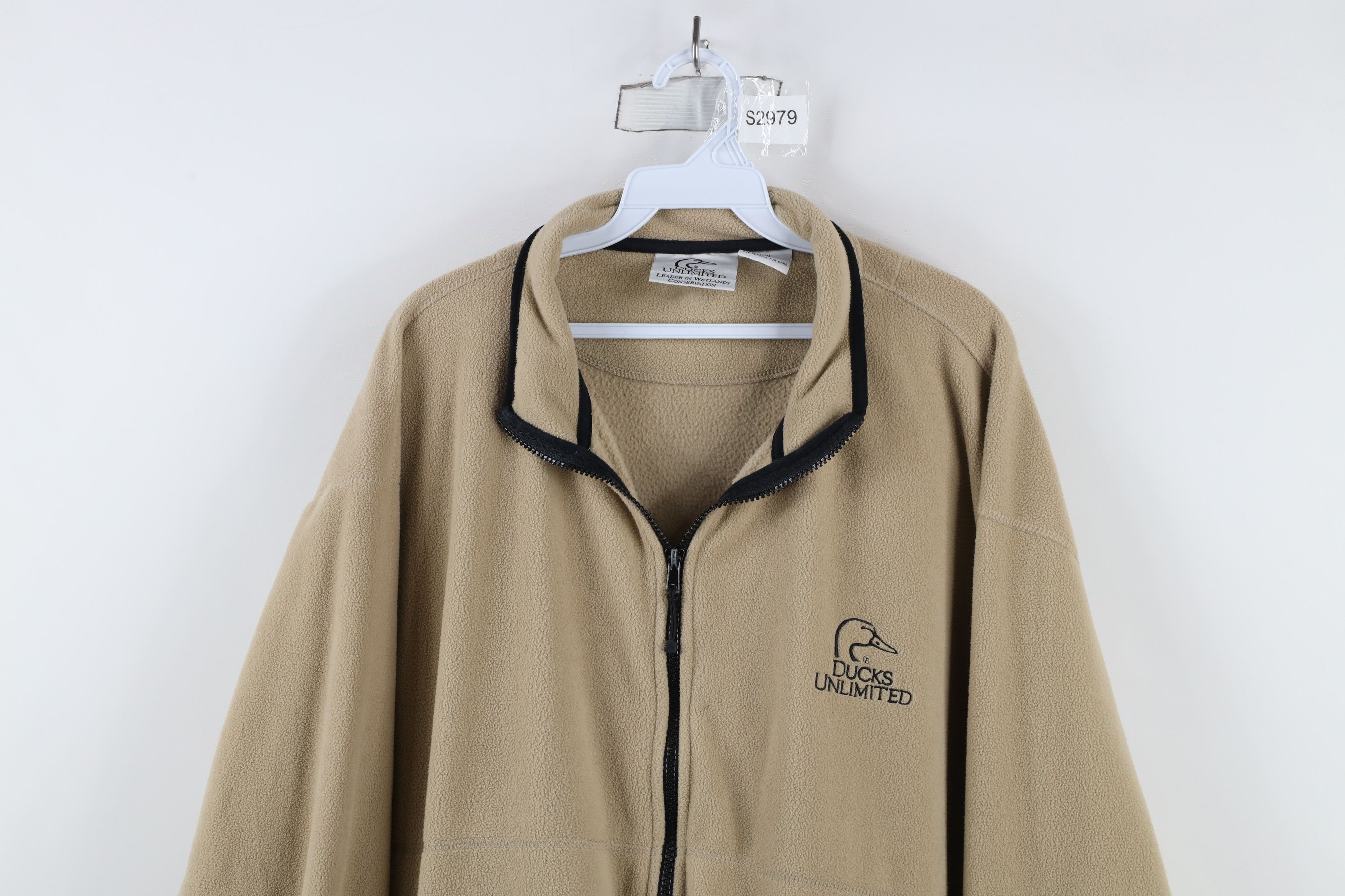 Vintage Vintage Ducks Unlimited Out Full Zip Fleece Jacket Beige Size US XXL / EU 58 / 5 - 2 Thumbnail