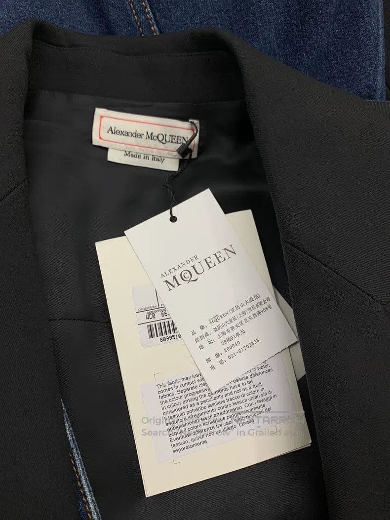 Alexander McQueen Alexander Mcqueen Design sense suit stitching denim jacket Size S / US 4 / IT 40 - 4 Thumbnail