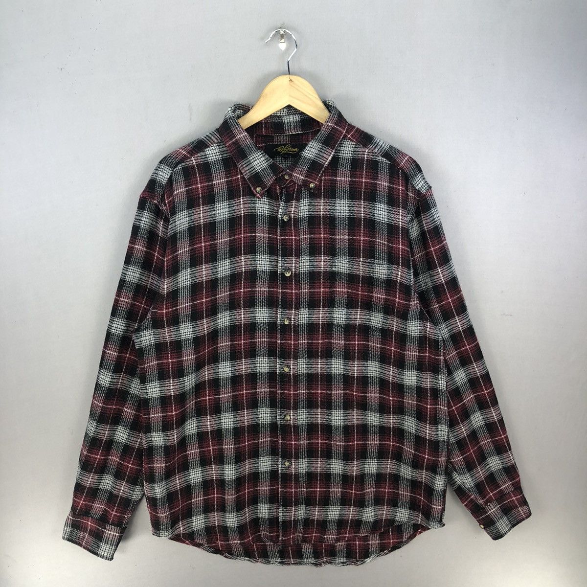 Japanese Brand Robinson Single Pocket 3 Fabric Plaid Checker Flannel Size US L / EU 52-54 / 3 - 1 Thumbnail
