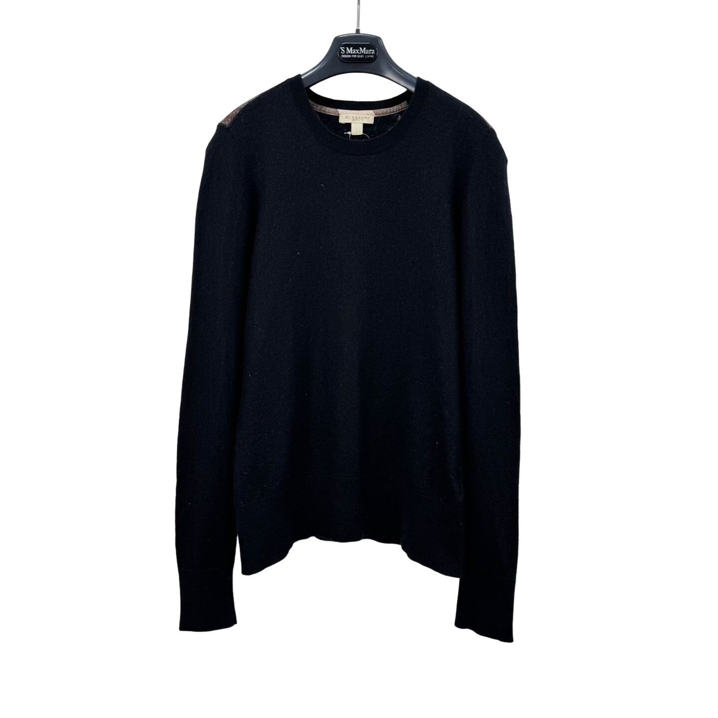 Burberry Burberry Brit Plaid Shoulder Cashmere Sweater L Size L / US 10 / IT 46 - 1 Thumbnail