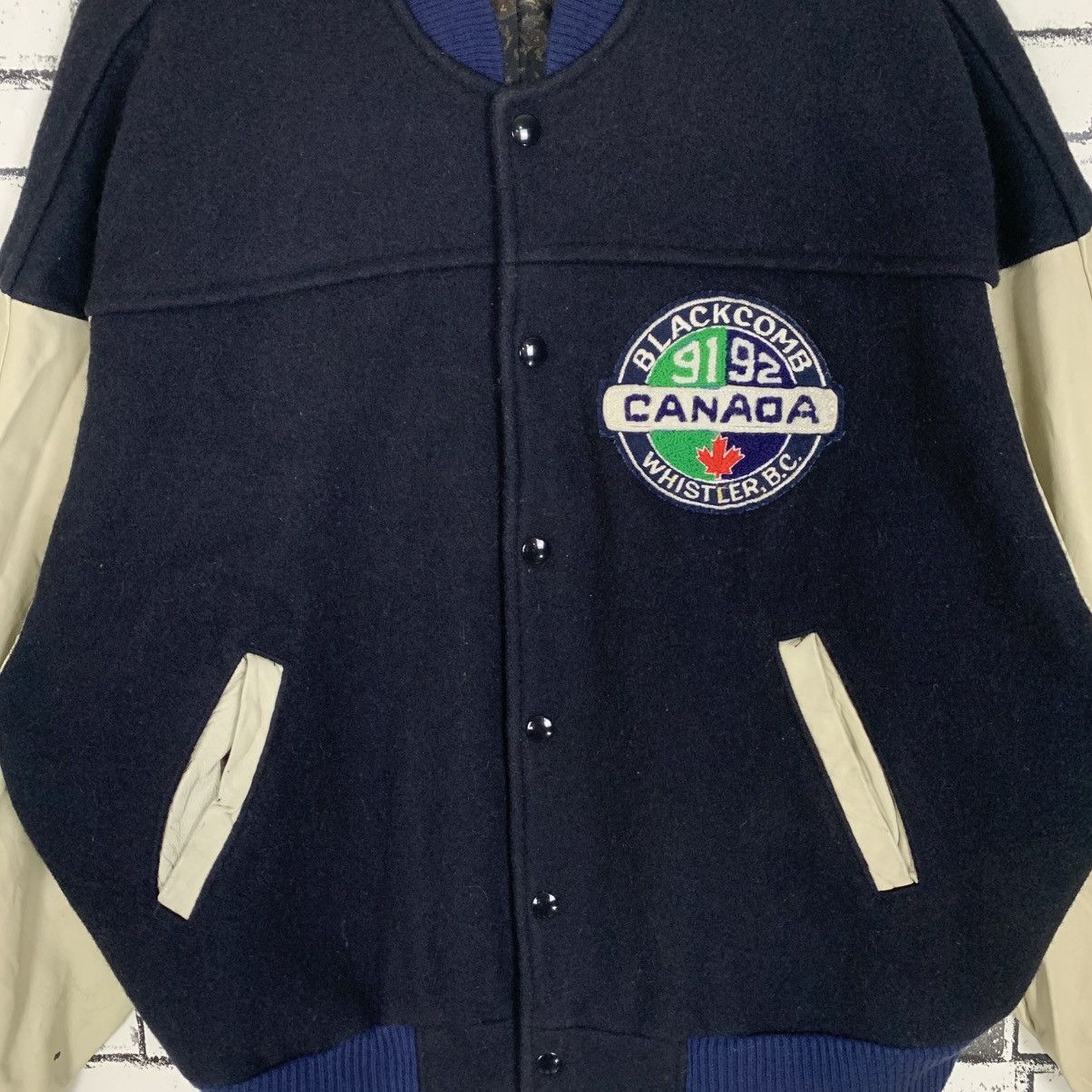 Designer 90s Ski Wolrd Cup Blackcomb Whistler Varsity Jacket Size US M / EU 48-50 / 2 - 5 Thumbnail