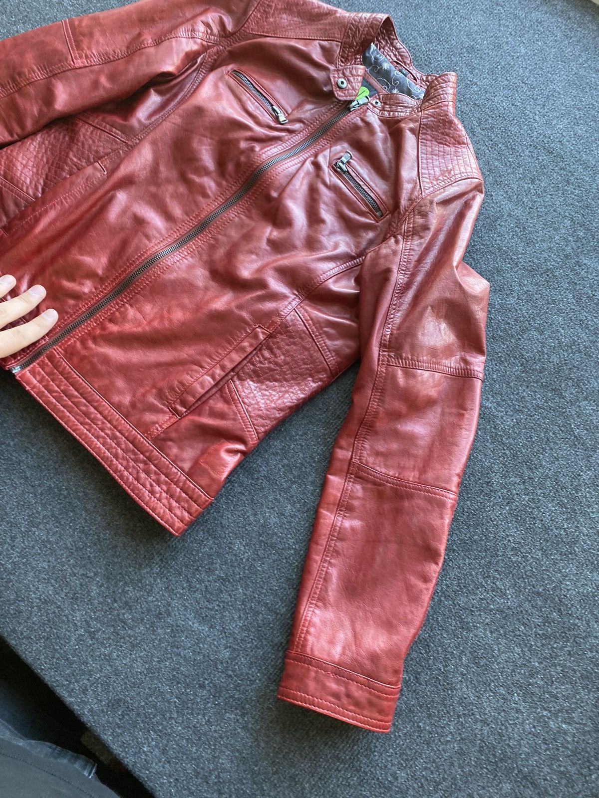 Other 🔥Opium Punk Gothic Red Leather Jacket q-21 Xl Size XL / US 12-14 / IT 48-50 - 3 Thumbnail