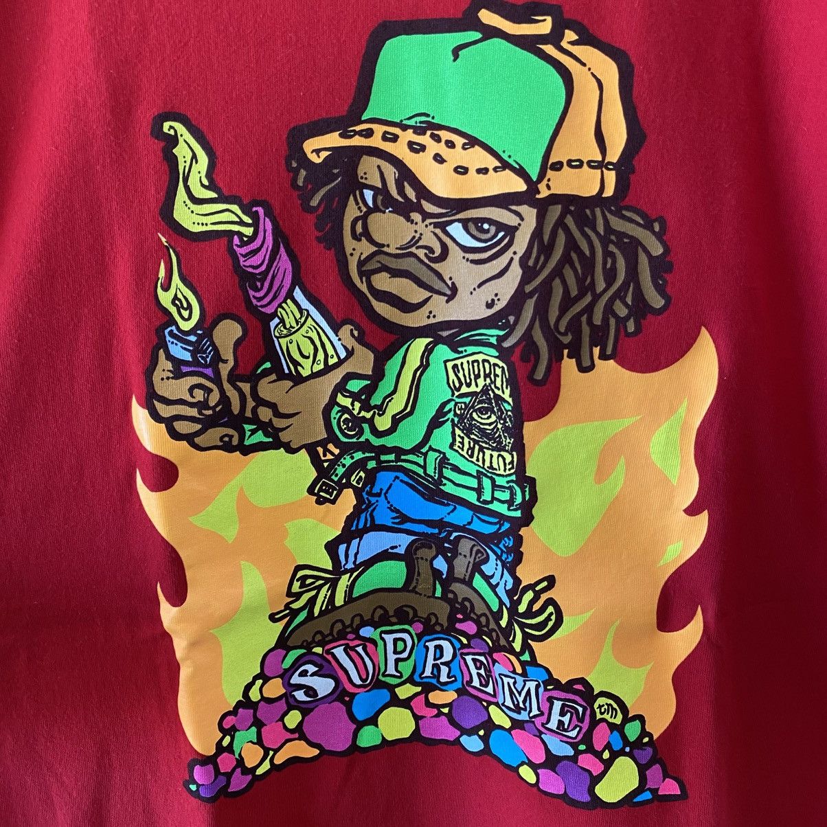 Supreme Supreme Molotov Kid T-Shirt Red 2019 Size US L / EU 52-54 / 3 - 5 Thumbnail