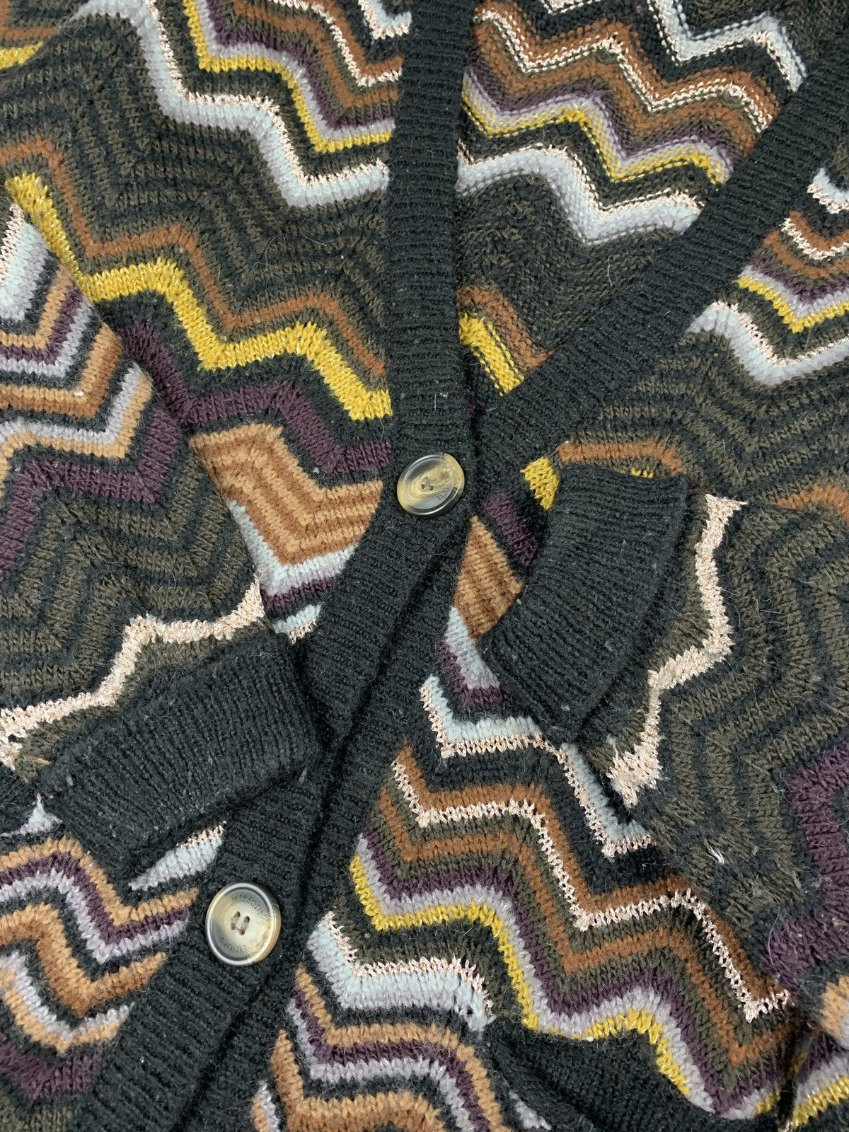 Missoni Missoni Lindex 3D Knit Cardigan Zig Zag Pattern Luxury Italy Size L / US 10 / IT 46 - 8 Thumbnail