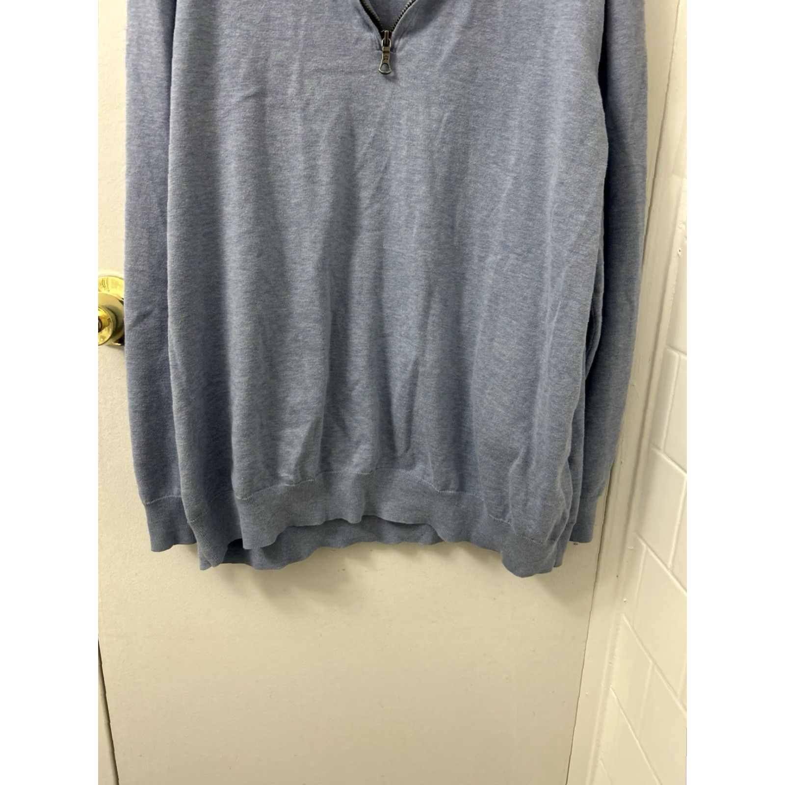 Brooks Brothers Brooks Brothers Sweater 1/4 Zip Mens XXL Light Blue Supima Cotton Pullover L/S Knit Cardigan? Size US XXL / EU 58 / 5 - 3 Thumbnail