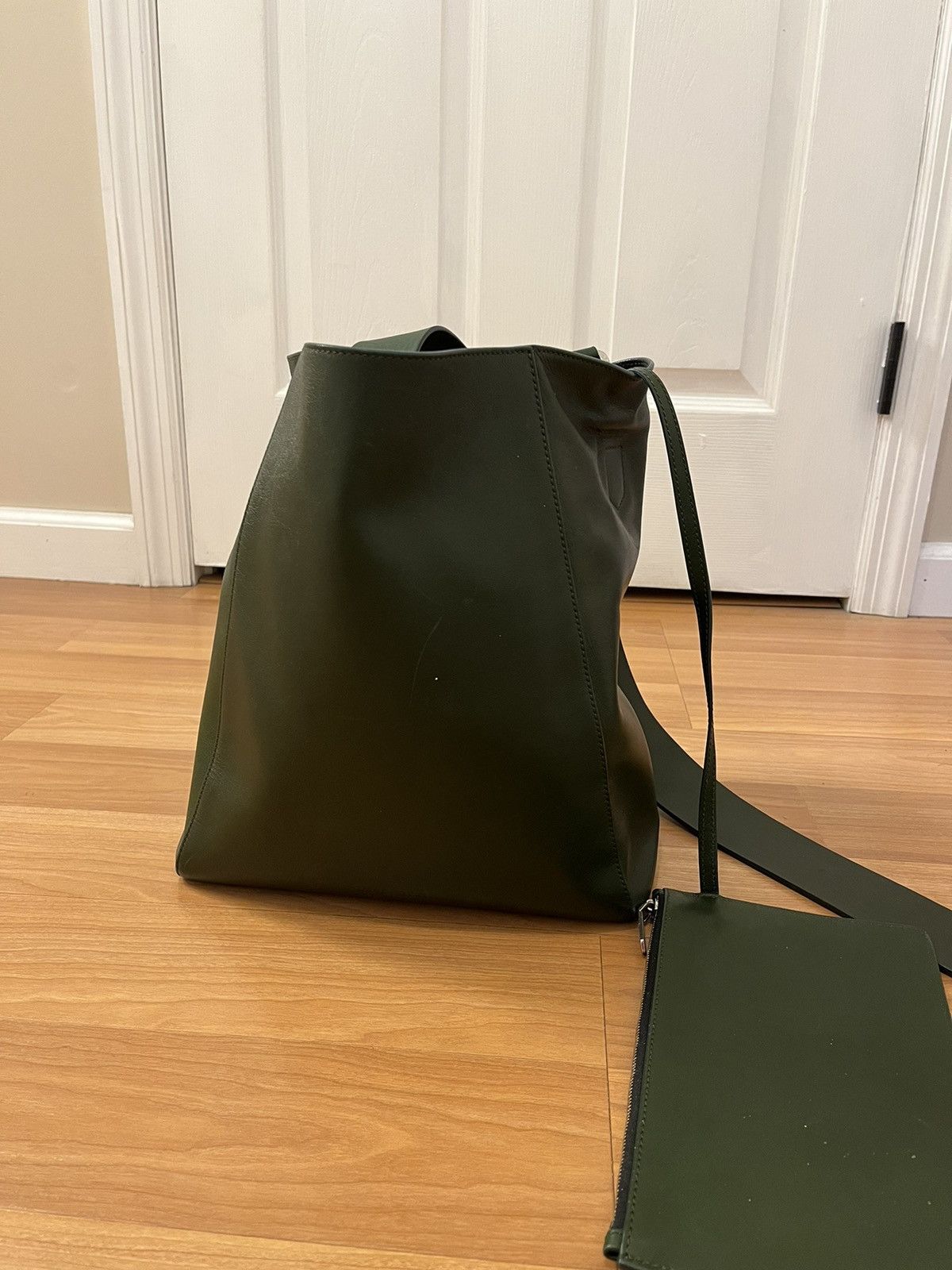 Calvin Klein 205W39NYC Calvin Klein 205W39NYC Green Leather Bucket Bag Size ONE SIZE - 2 Thumbnail