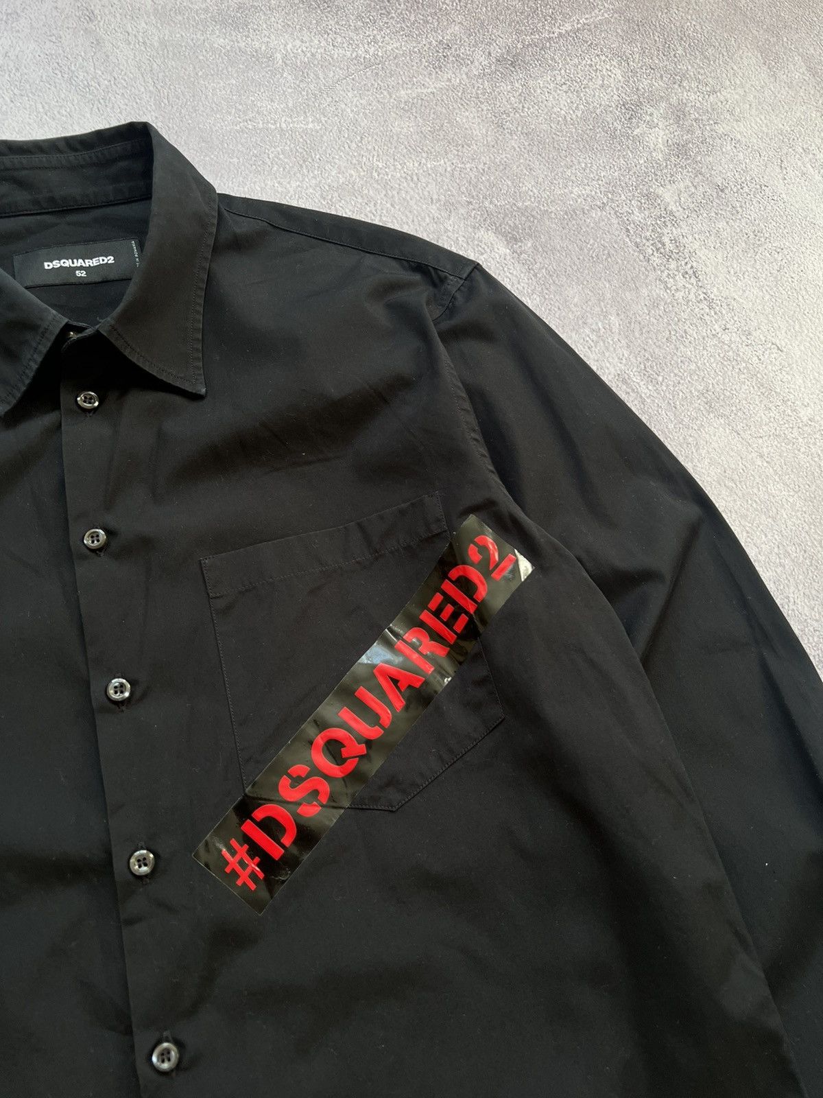 Dsquared2 Dsquared2 Cotton Black Shirt Men’s Size:52(L) Size US L / EU 52-54 / 3 - 5 Thumbnail