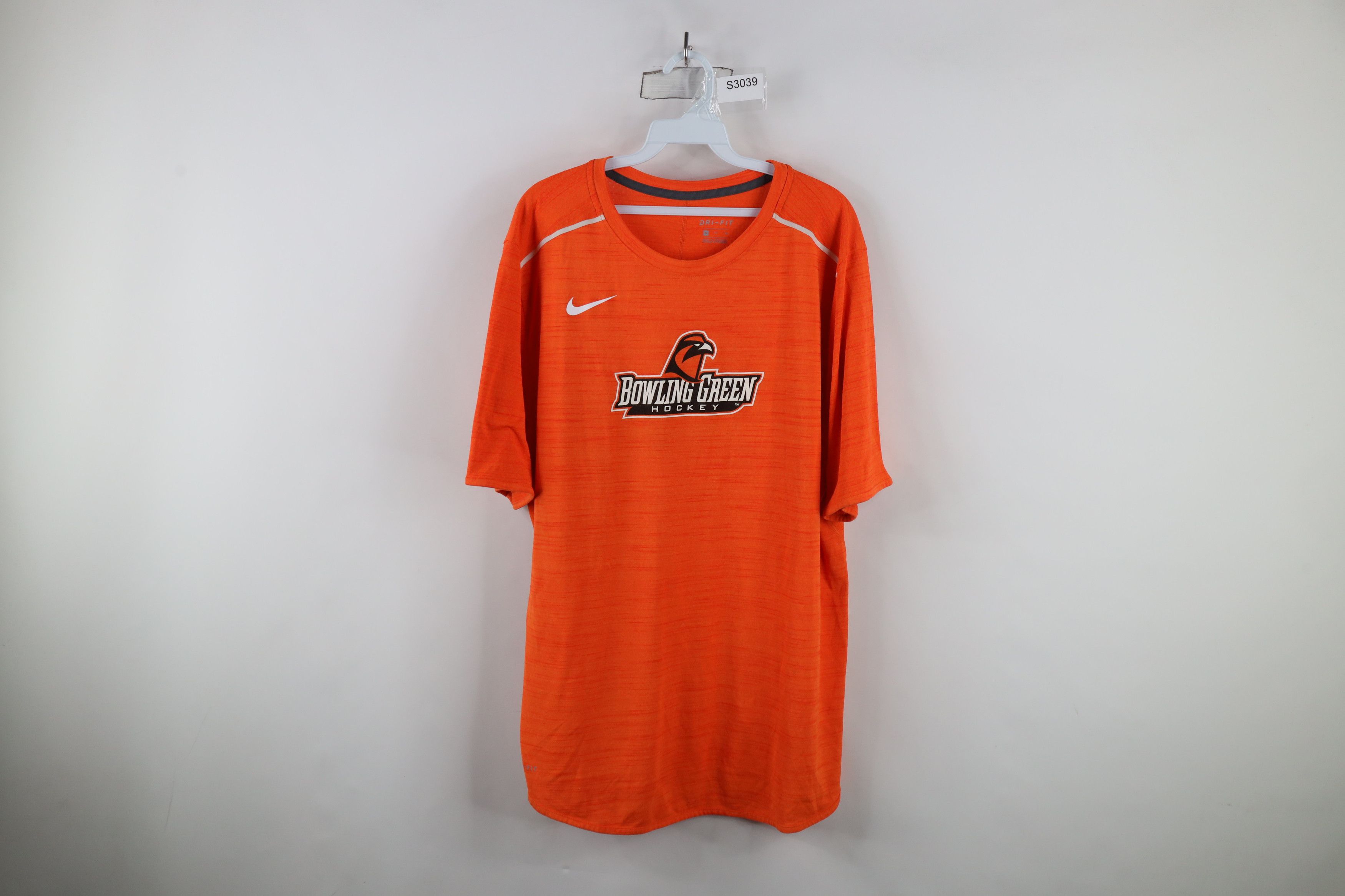 Nike × Vintage Nike Bowling Green State University Hockey T-Shirt Orange Size US XL / EU 56 / 4 - 1 Thumbnail