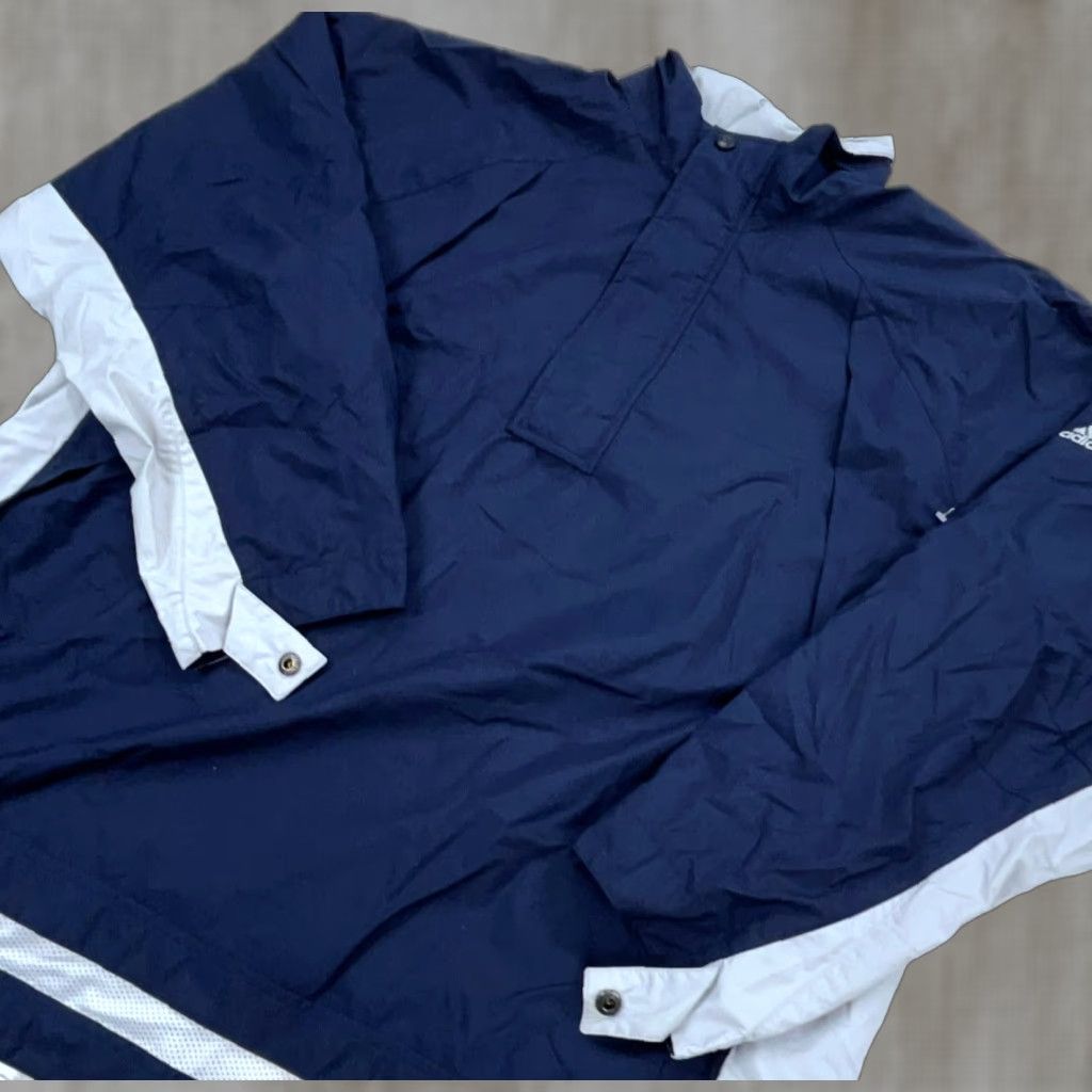 Adidas VINTAGE adidas Jacket Men Medium Blue Gray Windbreaker Track Suit Y2K Pullover Size US M / EU 48-50 / 2 - 1 Thumbnail