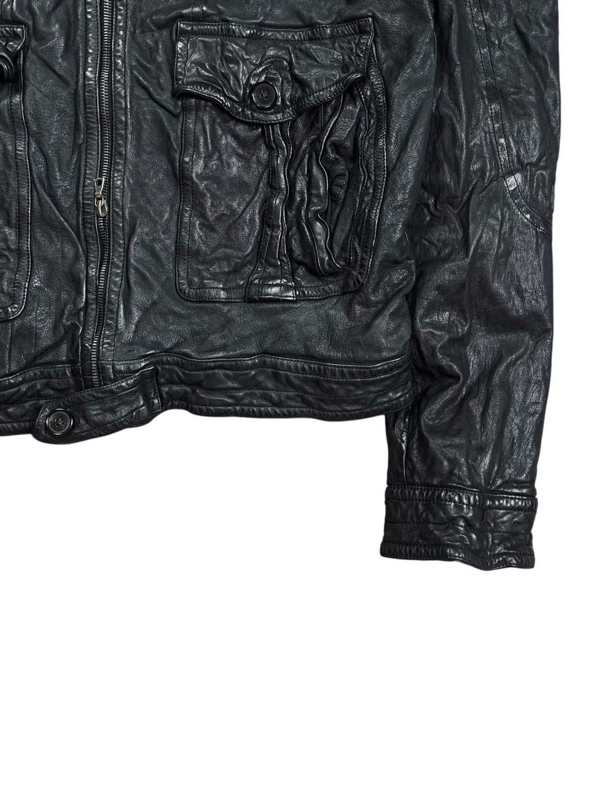 Neil Barrett Archive Neil Barrett - Riri Zips Wrinkled Leather Jacket Size US M / EU 48-50 / 2 - 4 Thumbnail