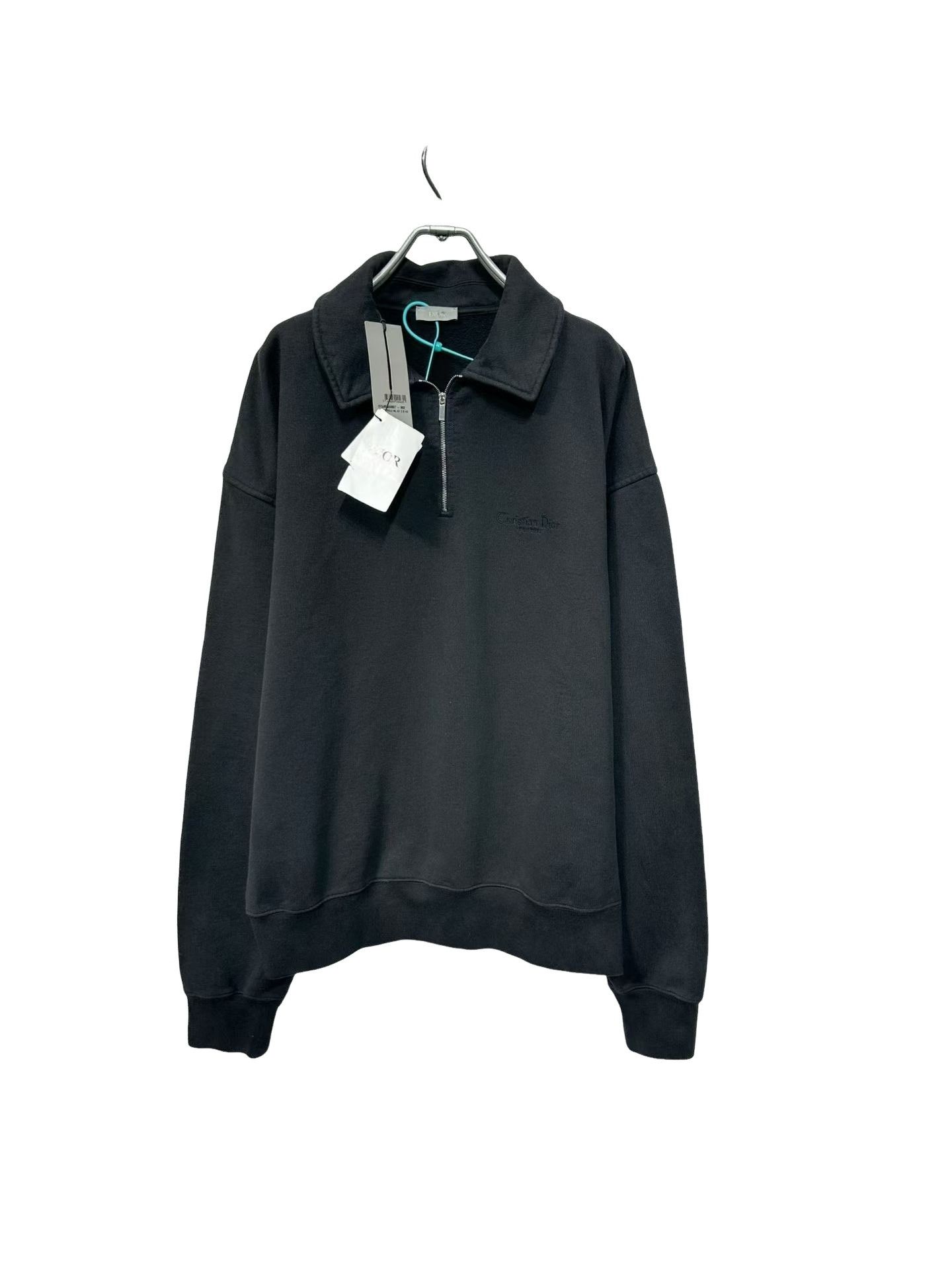 Dior Dior Logo Embroidery Half-Zip Sweatshirt Size L Size US L / EU 52-54 / 3 - 1 Thumbnail