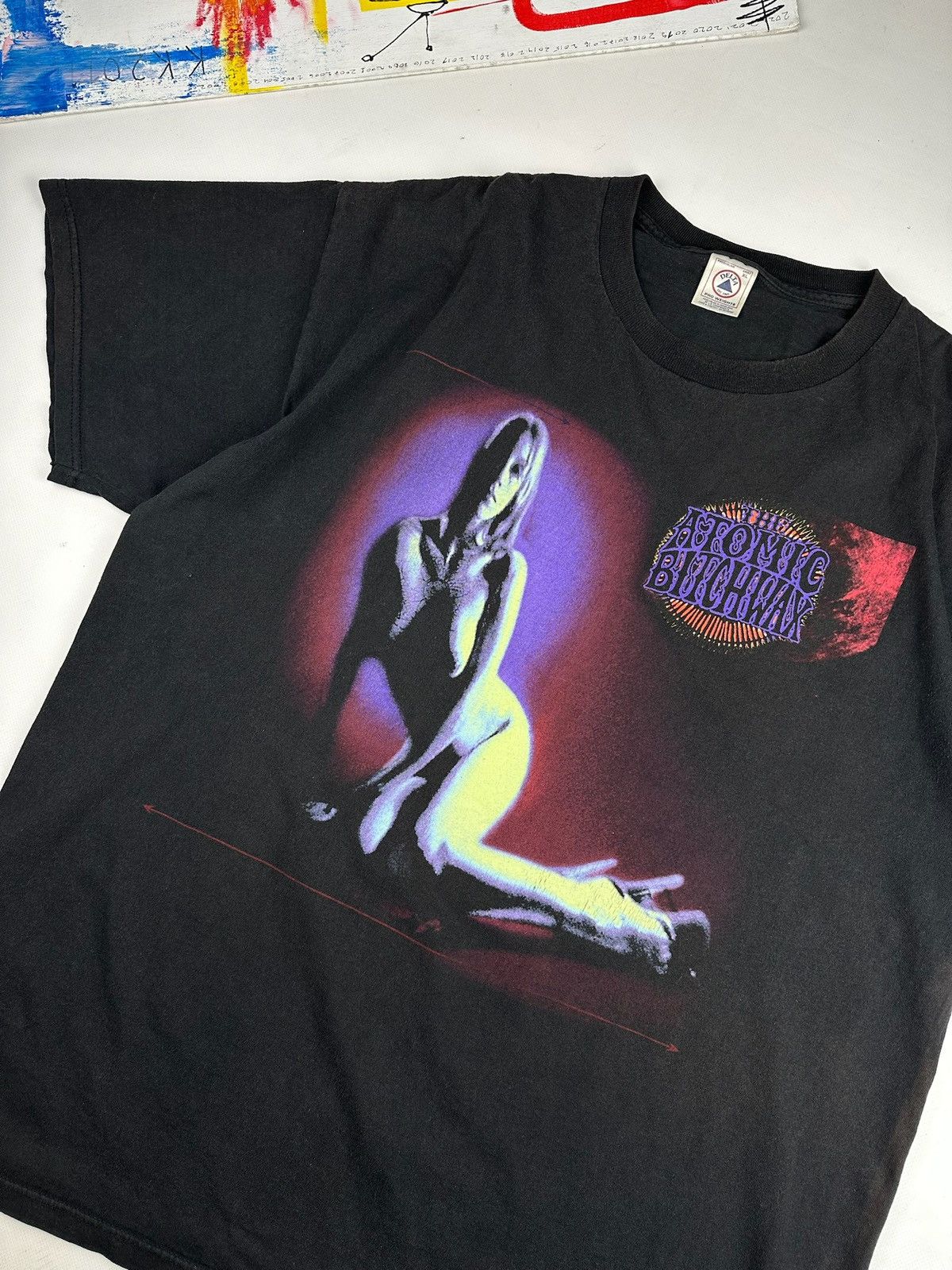 Vintage Naked Sexy Girl nude pornstar atomic bithwax stoner rock tee Size US XL / EU 56 / 4 - 2 Thumbnail