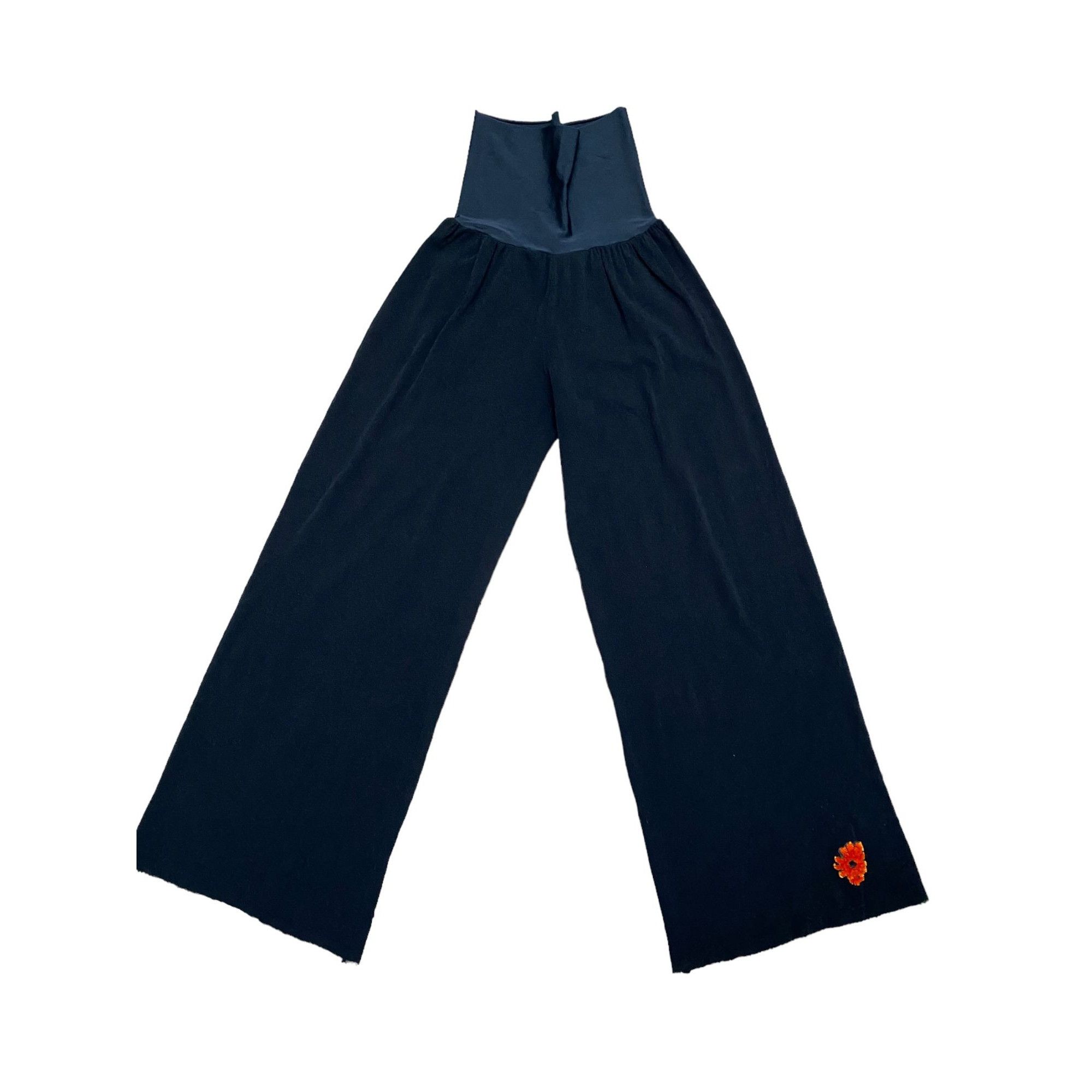 Vintage Black Wide Nylon Pants Siz