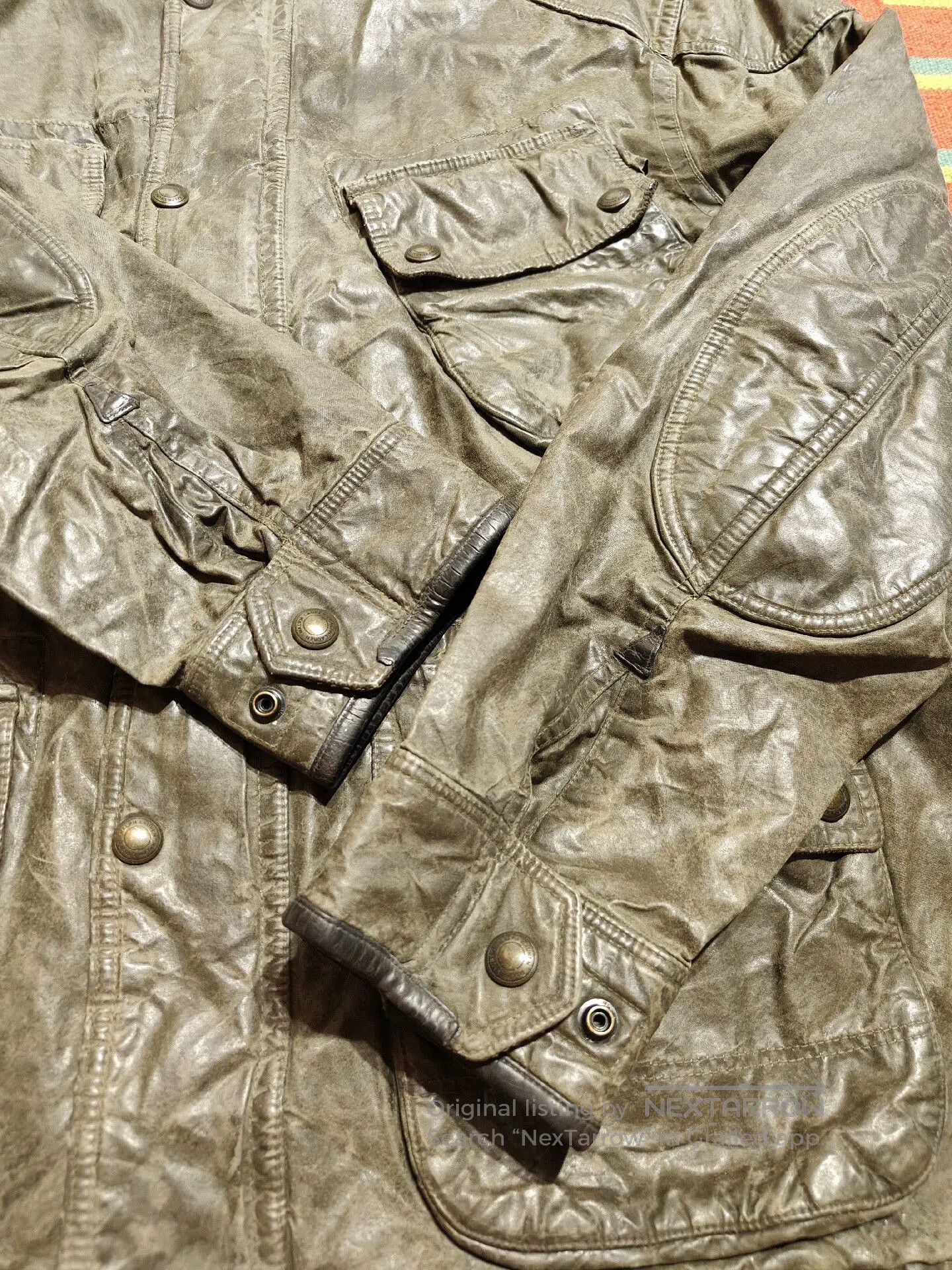 RRL Ralph Lauren Polo Ralph Lauren RRL Waxed Motorcycle Jacket. Size US XXL / EU 58 / 5 - 8 Thumbnail