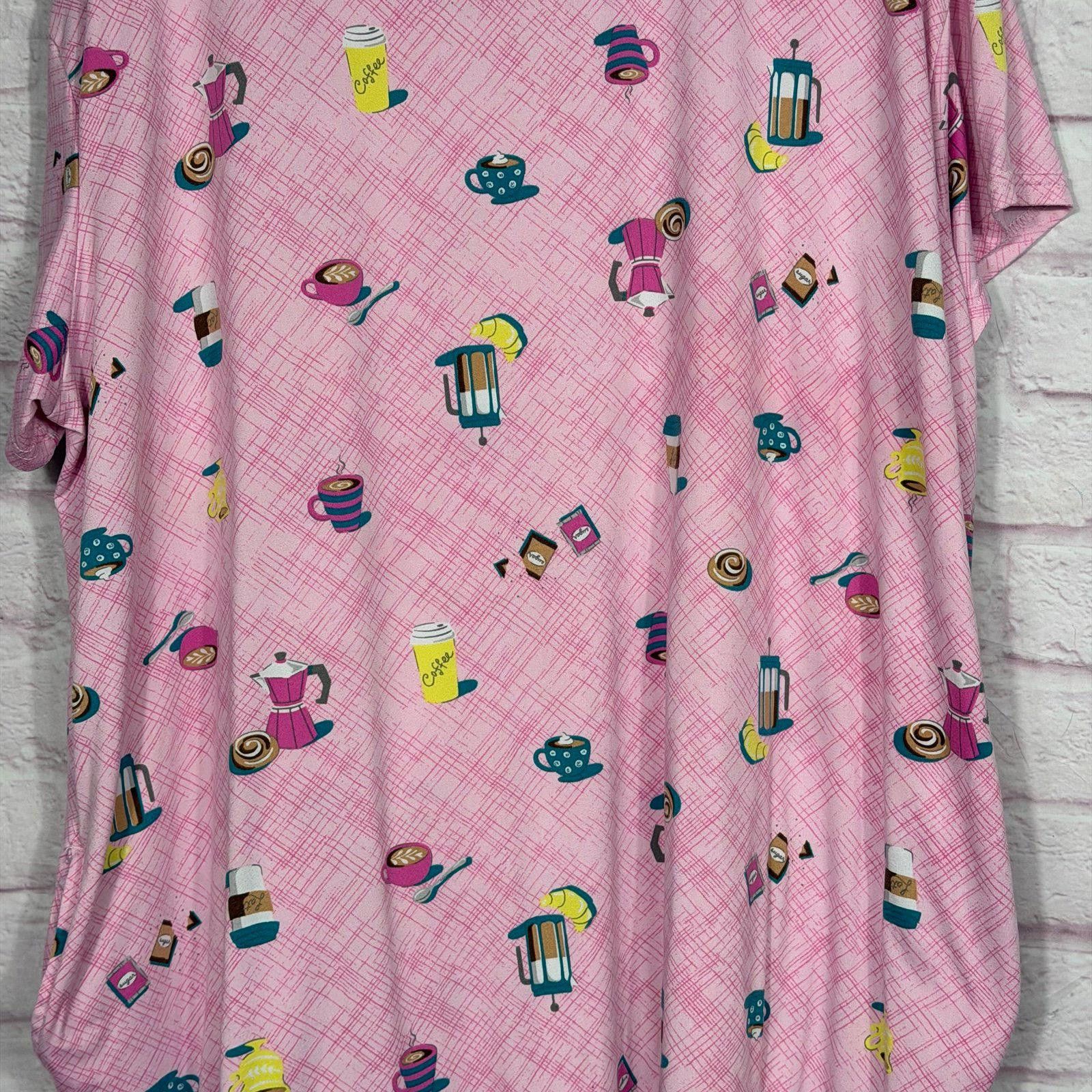 Other Joyspun Pink Coffee Print Nightgown 2X/3X Size ONE SIZE - 2 Thumbnail