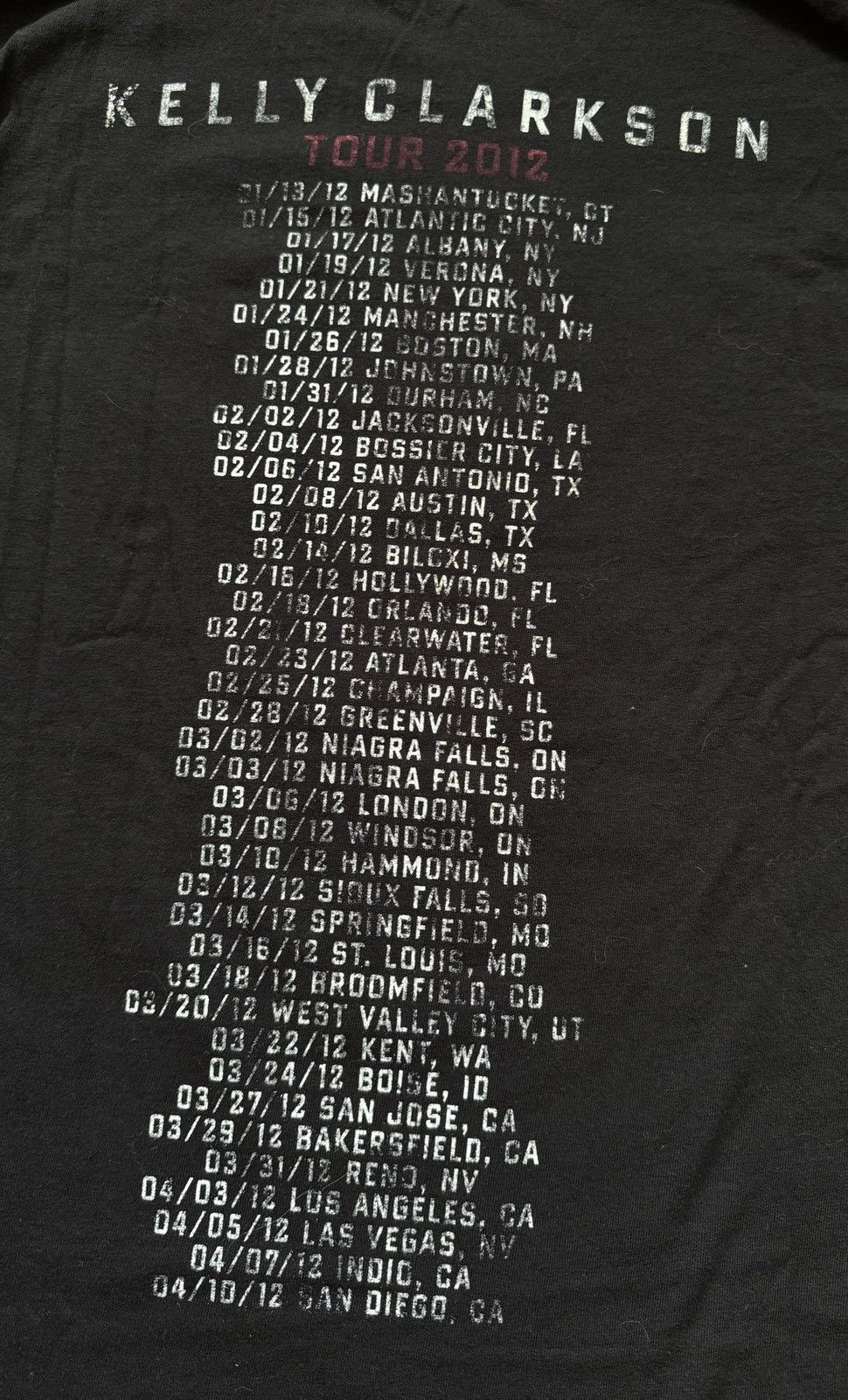 Band Tees Kelly Clarkson 2012 vintage official tour t-shirt Size US S / EU 44-46 / 1 - 4 Thumbnail