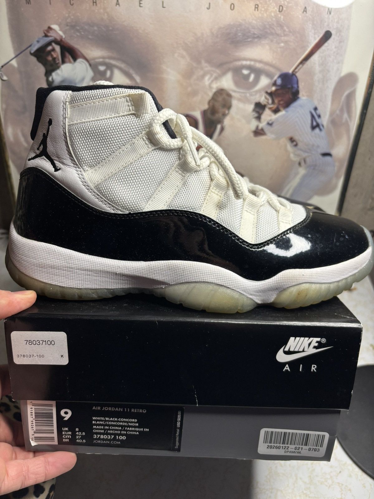 Jordan Brand Air Jordan 11 Retro 2018 Concord 2018 Size US 9 / EU 42 - 1 Thumbnail