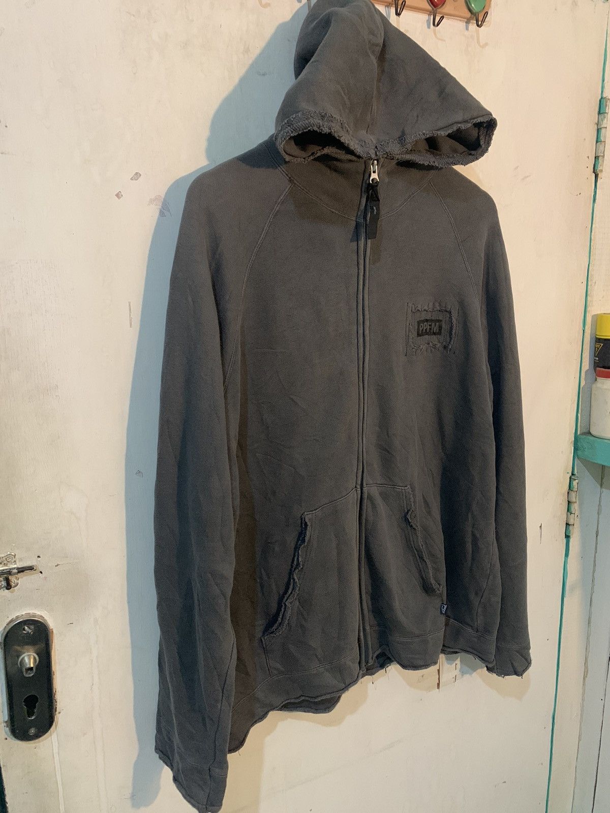 Japanese Brand × PPFM •SOLD• Japanese Zipper hoodie PPFM Distressed styel Size US XL / EU 56 / 4 - 3 Thumbnail