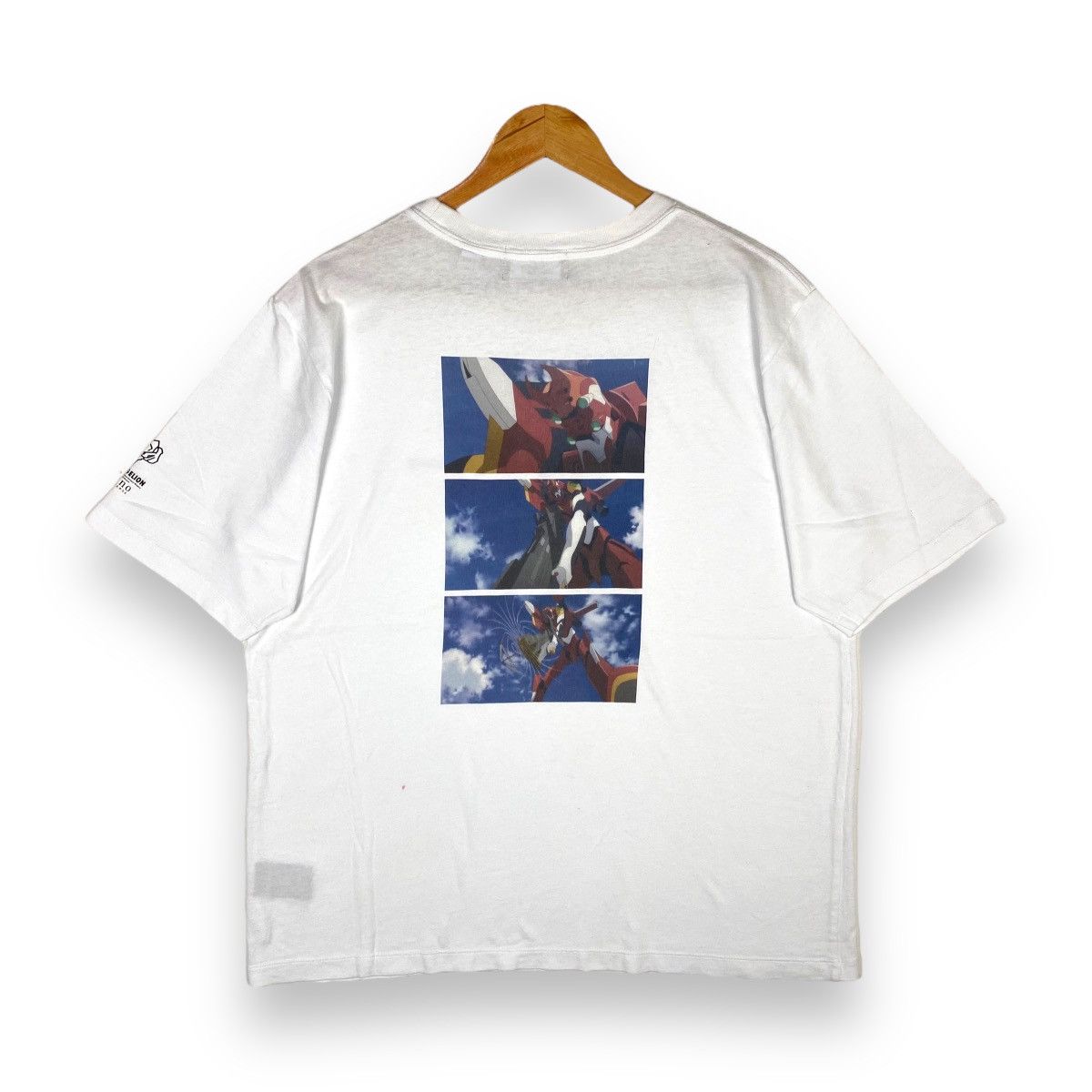 image of Anima x Movie Nano Universe X Evangelion 2.0 Movie Anime Tee in White, Men's (Size Large)