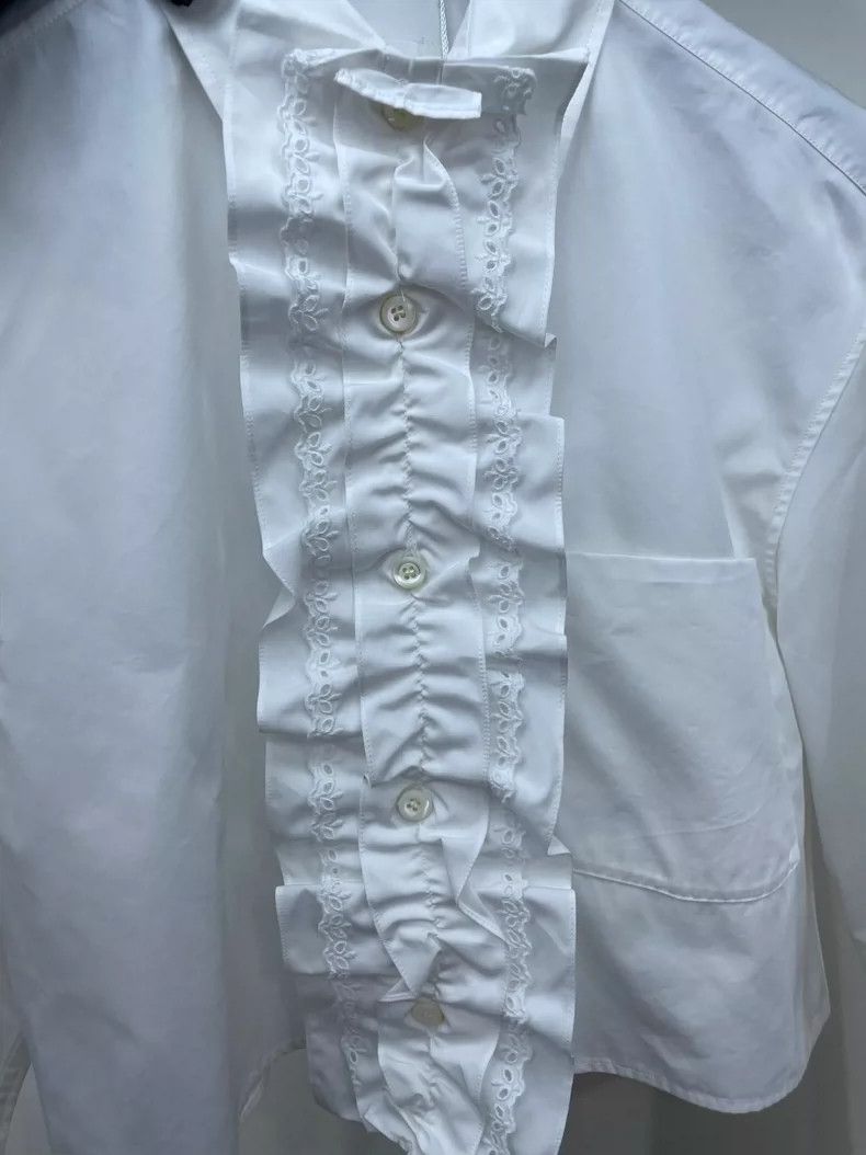 Prada Prada Pleated lace shirt 2505-Nextarrow Size XS / US 0-2 / IT 36-38 - 4 Thumbnail