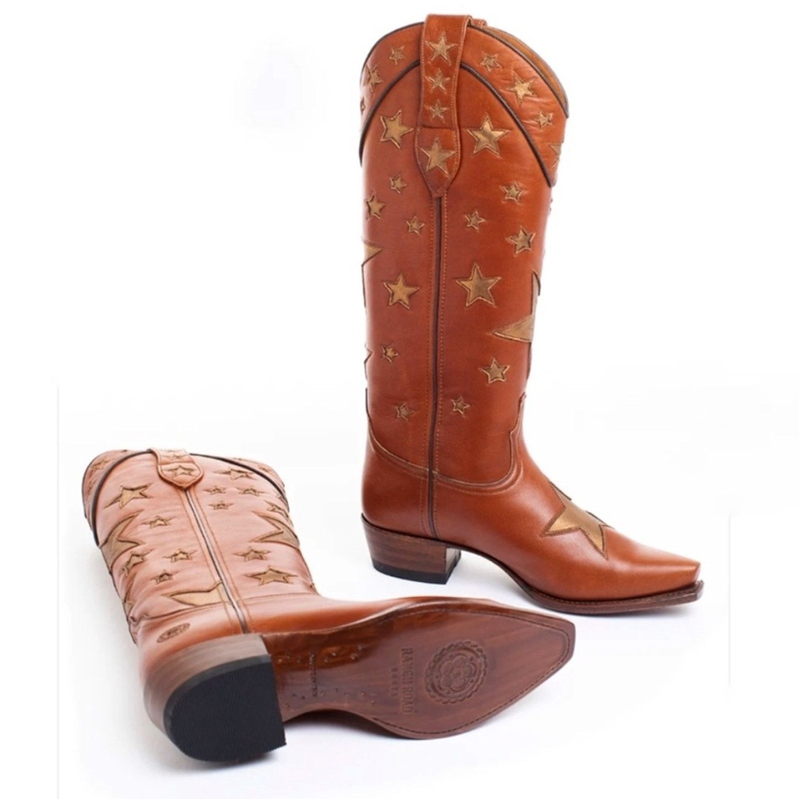 REVOLVE NEW RANCH ROAD Presidio Liberty Star Cowboy Western Boot 5.5 Size US 5.5 / IT 35.5 - 8 Thumbnail