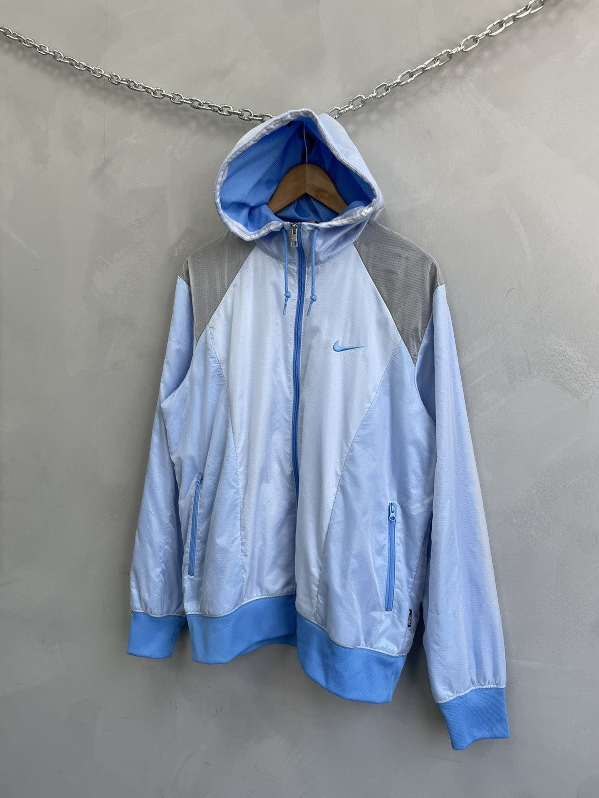 Nike Athletic nike retro nylon drill TN jacket hoodie y2k Size US L / EU 52-54 / 3 - 2 Thumbnail