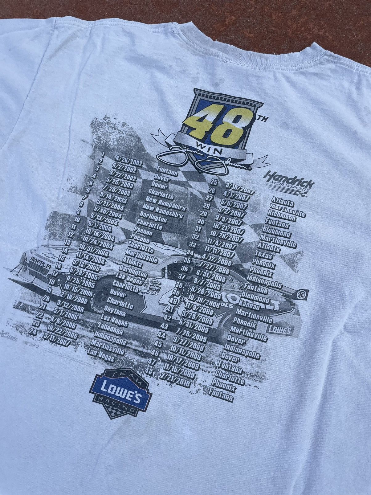 NASCAR Vintage Y2k Faded Jimmy Johnson Graphic NASCAR Racing Tee Size US XL / EU 56 / 4 - 4 Thumbnail