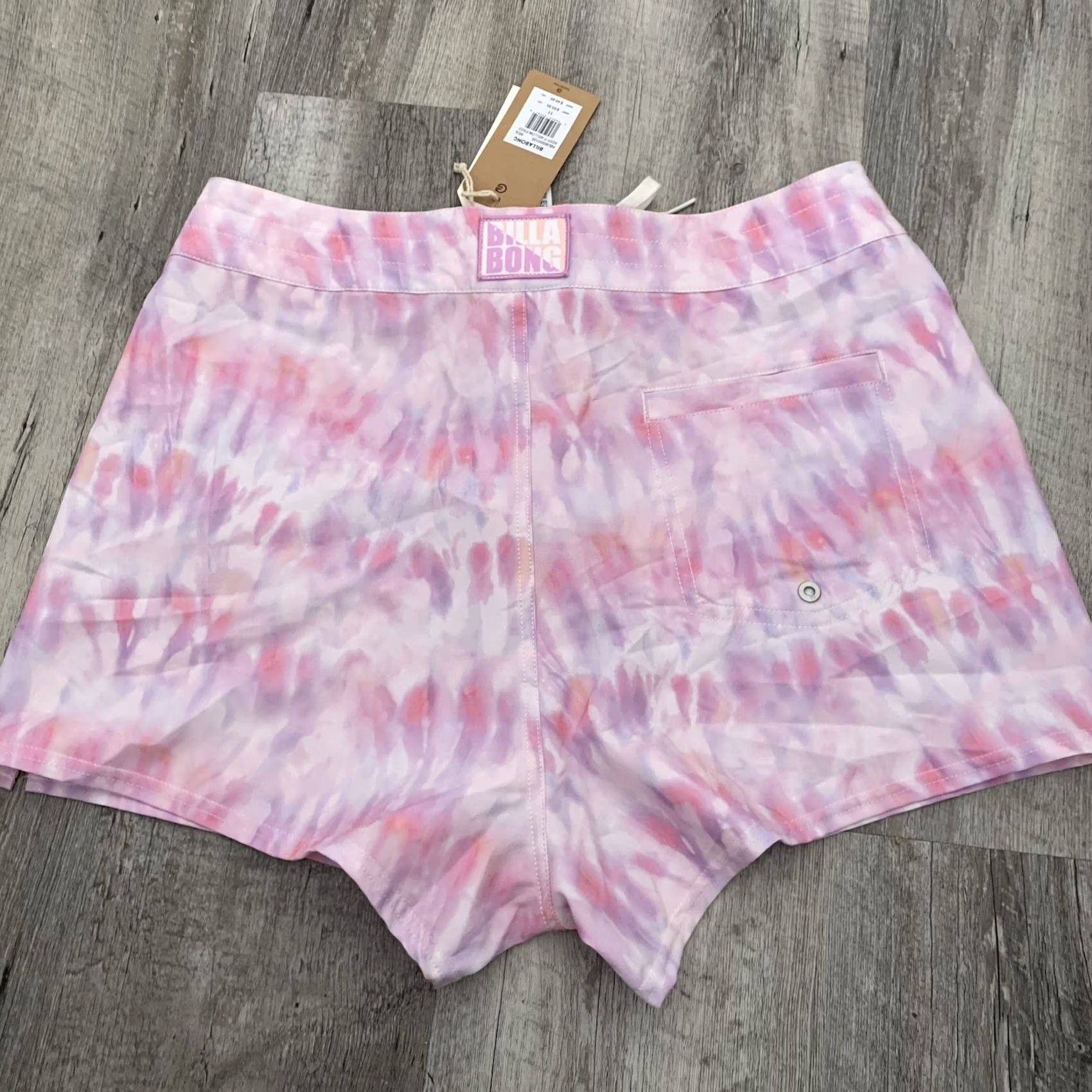 Billabong Billabong Boardshort Juniors 11 Pink Multi Tie Dye 2" Fixed NEW Keep it Mellow Size ONE SIZE - 4 Thumbnail