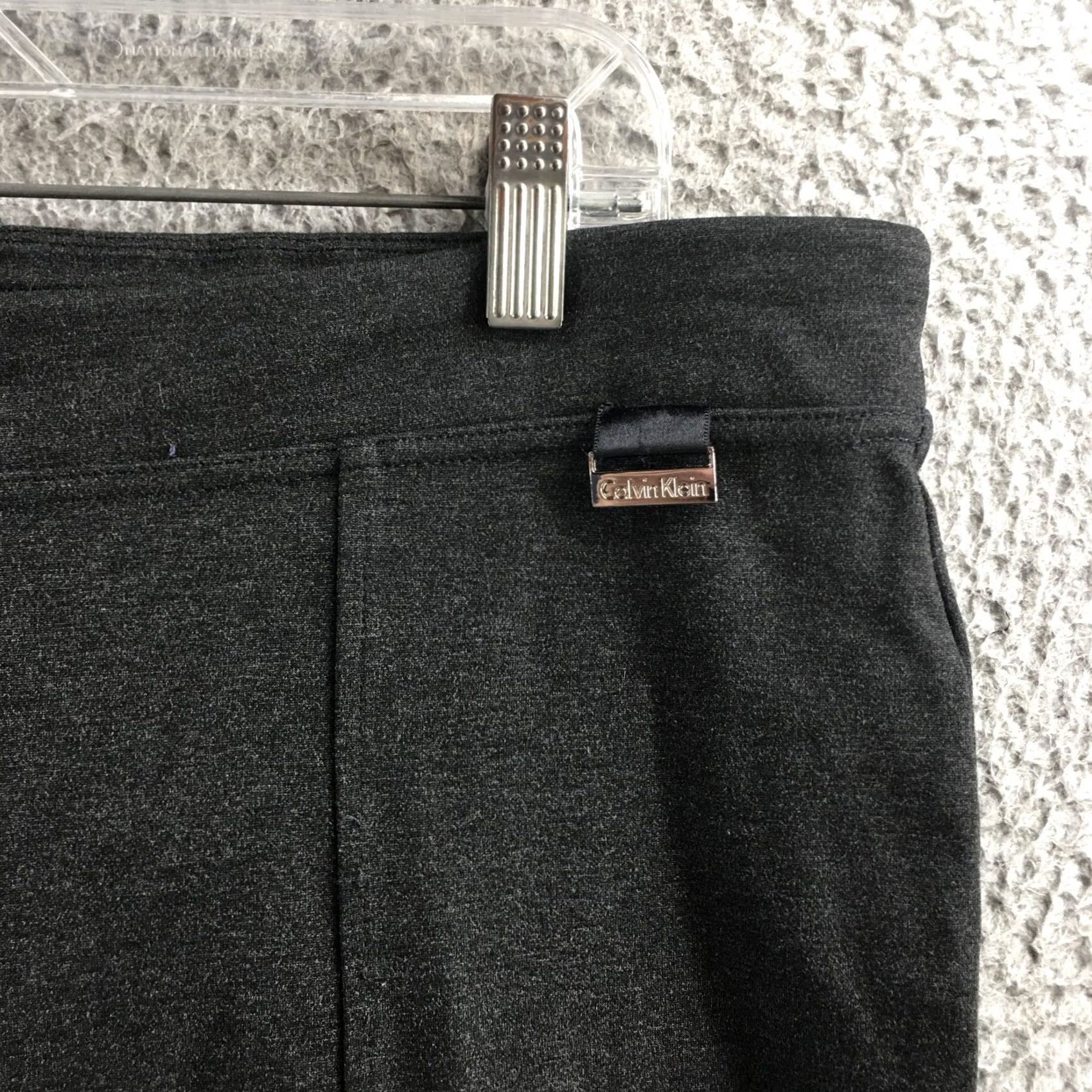 Calvin Klein Calvin Klein Cropped Pants Women XL Gray Mid Rise Pull On Casual Classic Pants Size 40" / US 18 - 4 Thumbnail