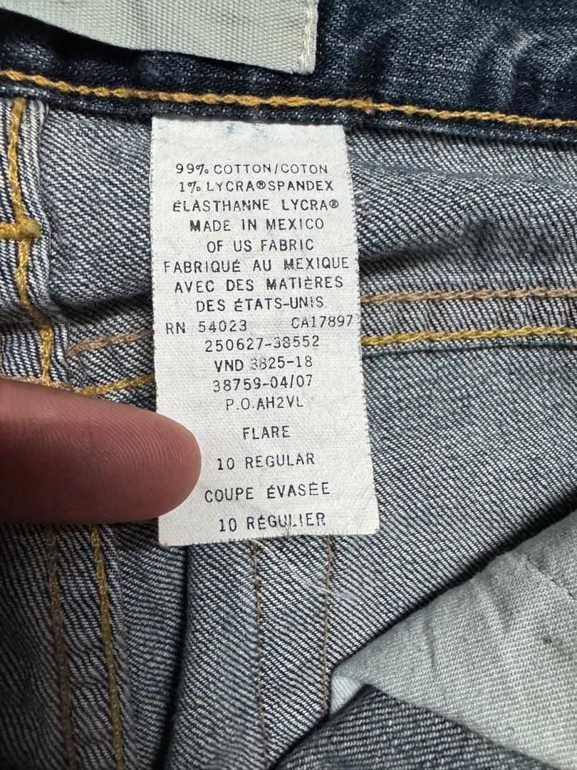 Vintage FLARED 90’S Style Gap Mudwash Distressed Flare Denim Jean Size US 30 / EU 46 - 11 Thumbnail