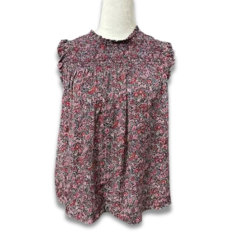 Treasure & Bond Treasure & Bond Ruffled Blouse Smocked Floral Multicolor S Size S / US 4 / IT 40 - 2 Thumbnail