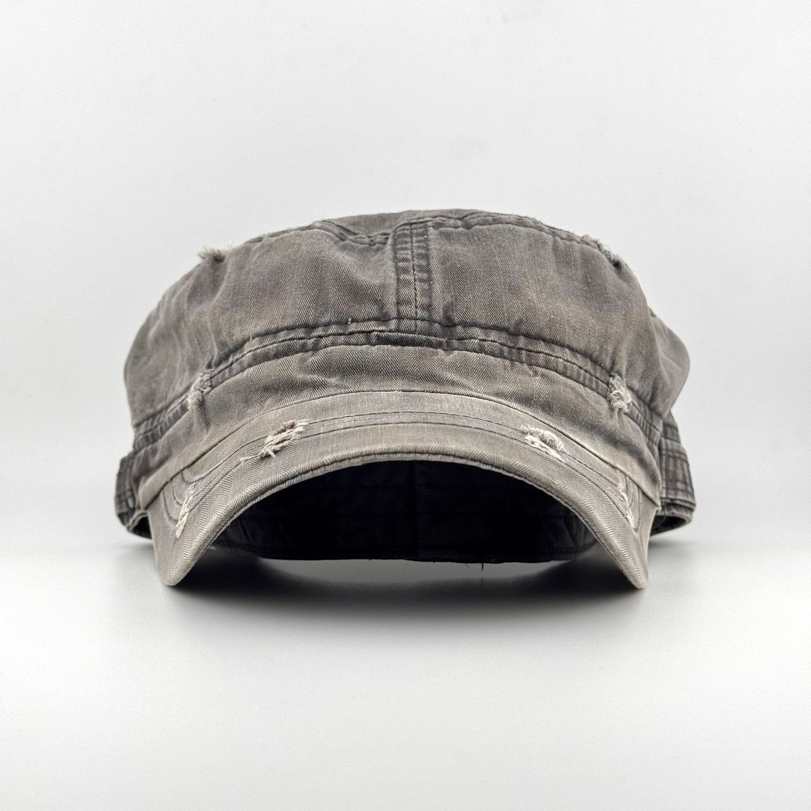 Y2K Blank Distressed Military Work Vintage Hat Patrol Cap