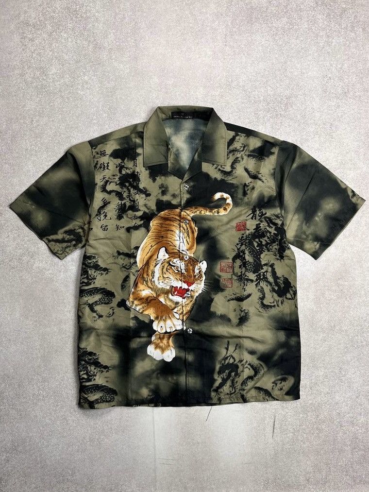 Japanese Brand × Vintage ⚡️QUICK SALE⚡️VINTAGE AVANTGARDE TIGER ALLOWERPRINT BOXY SHIRT Size US XL / EU 56 / 4 - 1 Thumbnail