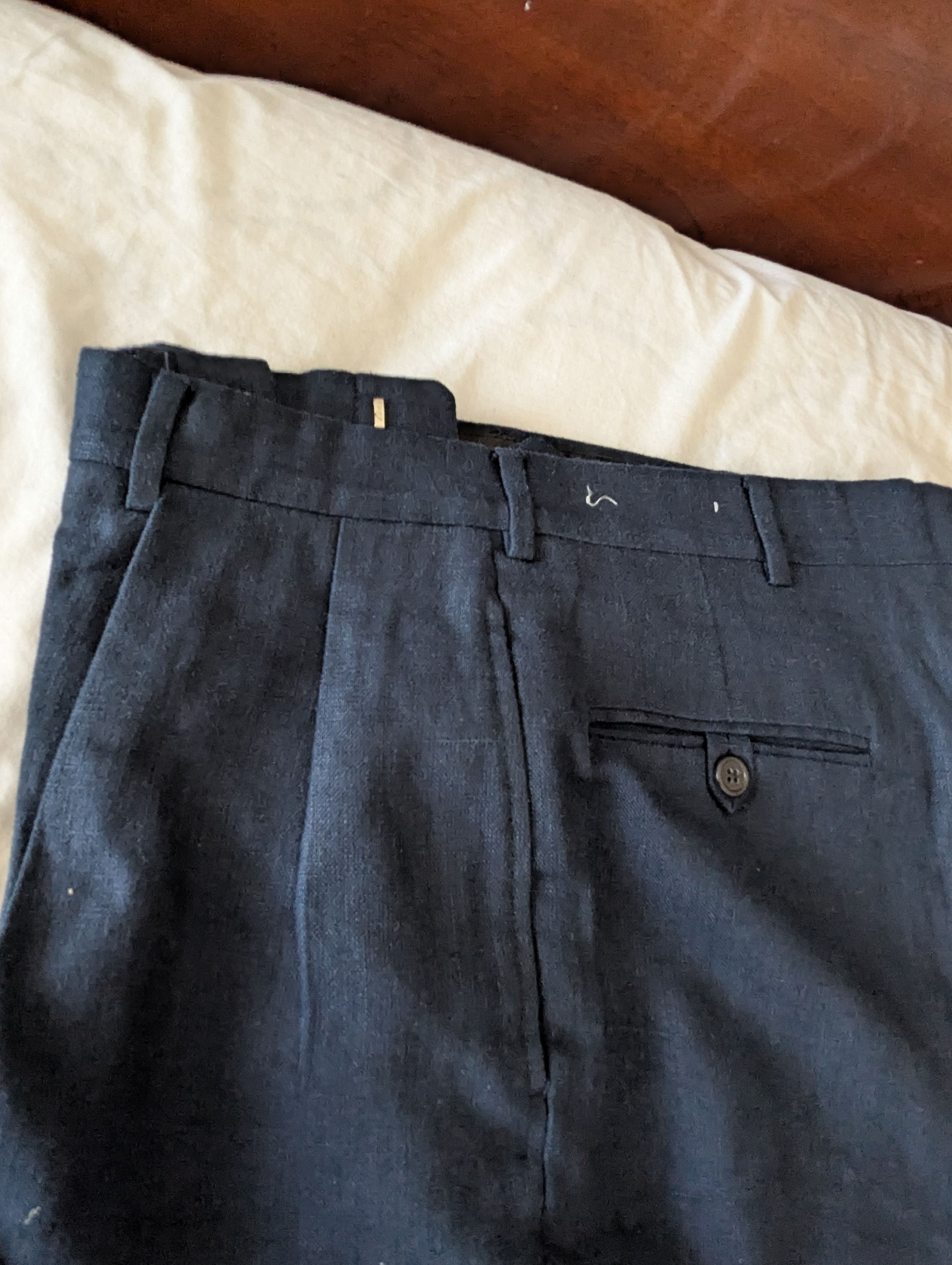 Polo Ralph Lauren Linen Blue Pant Size 36R - 3 Thumbnail