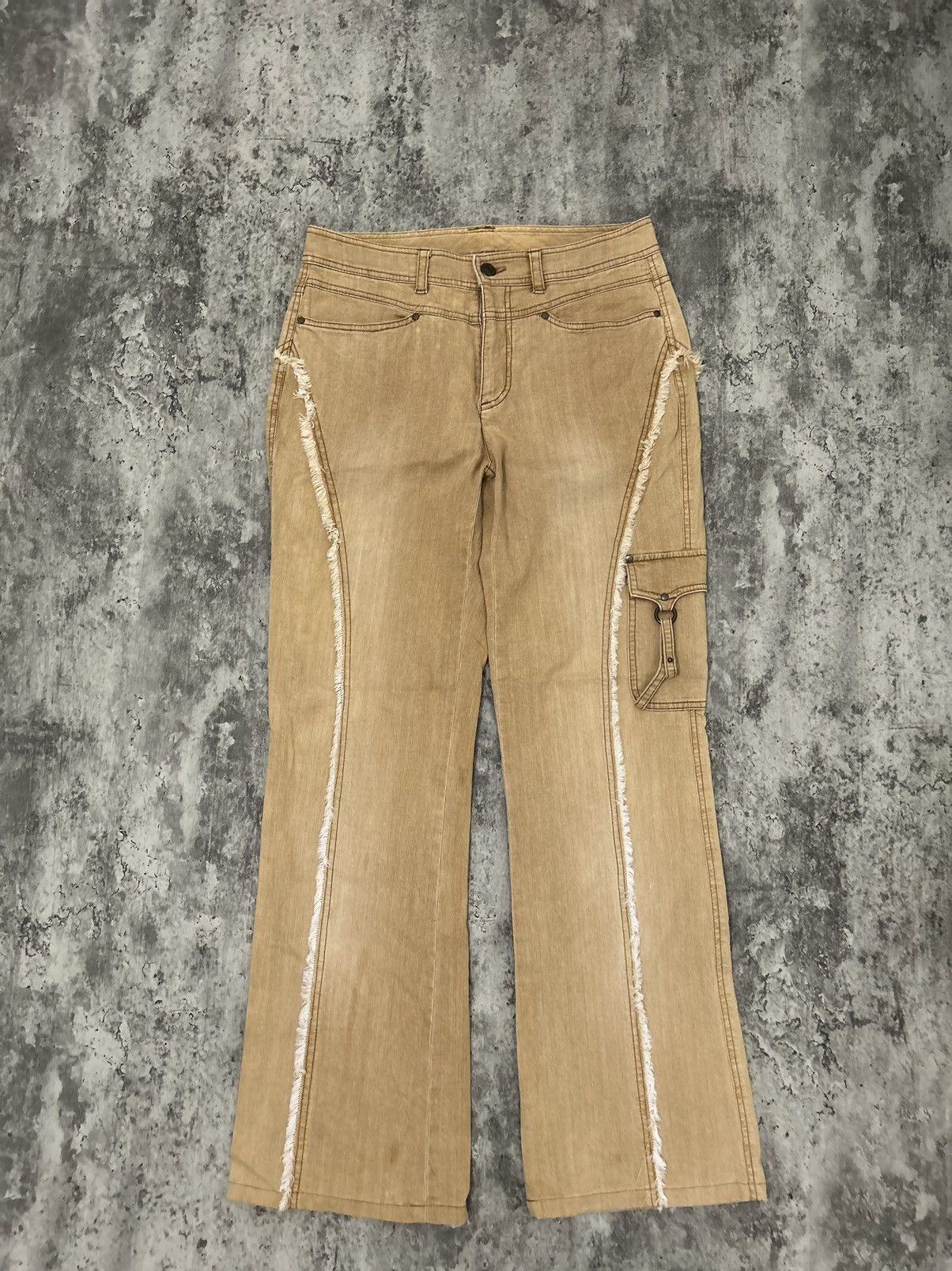 Hysteric Glamour × Japanese Brand × Vintage Vintage Clermont Cargo Spiral Flare Pants Size US 30 / EU 46 - 1 Thumbnail