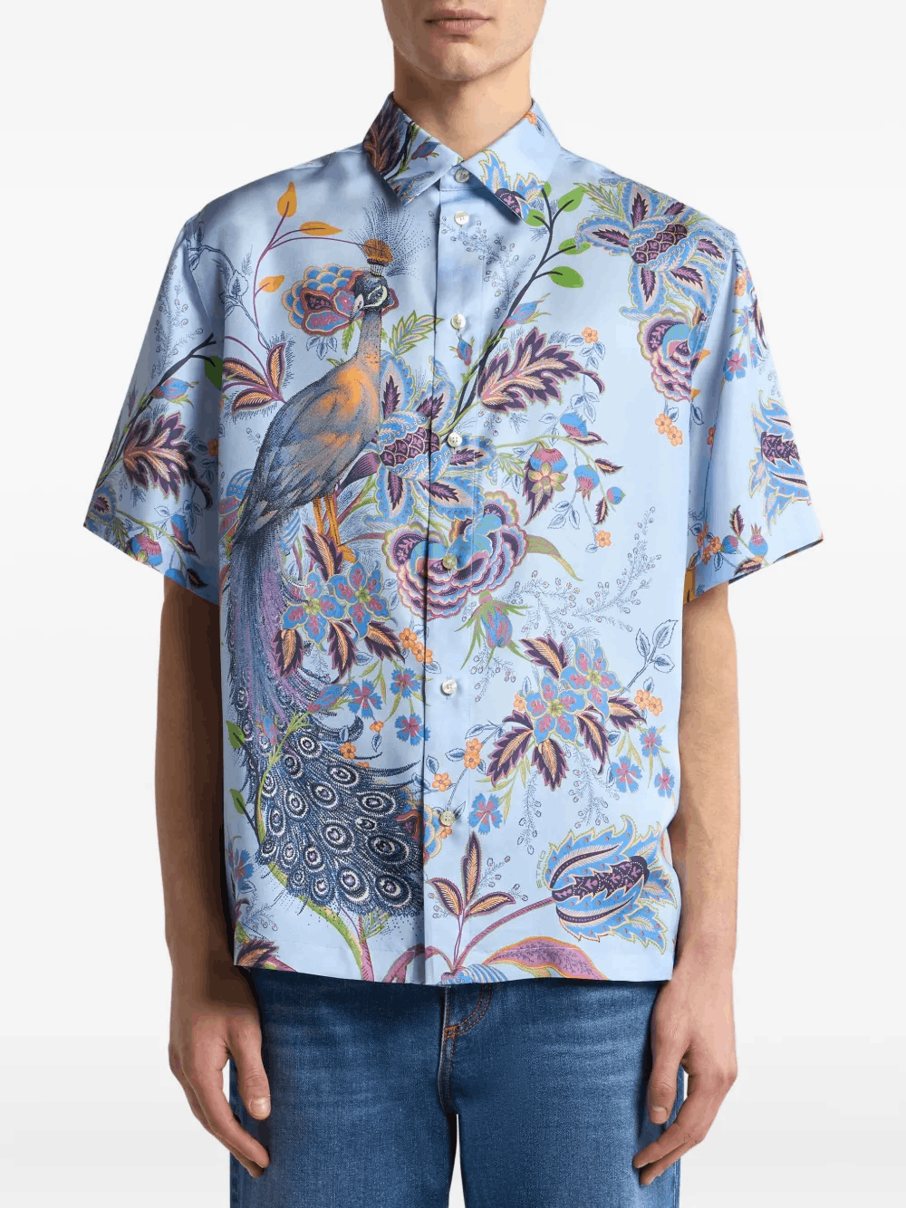 Other Peacock-Print Shirt Size US L / EU 52-54 / 3 - 3 Thumbnail