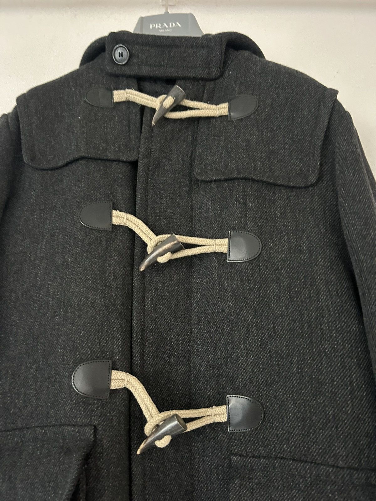Prada Prada Wool Duffle Coat with Hood and Rope Toggle Details Size US M / EU 48-50 / 2 - 7 Thumbnail