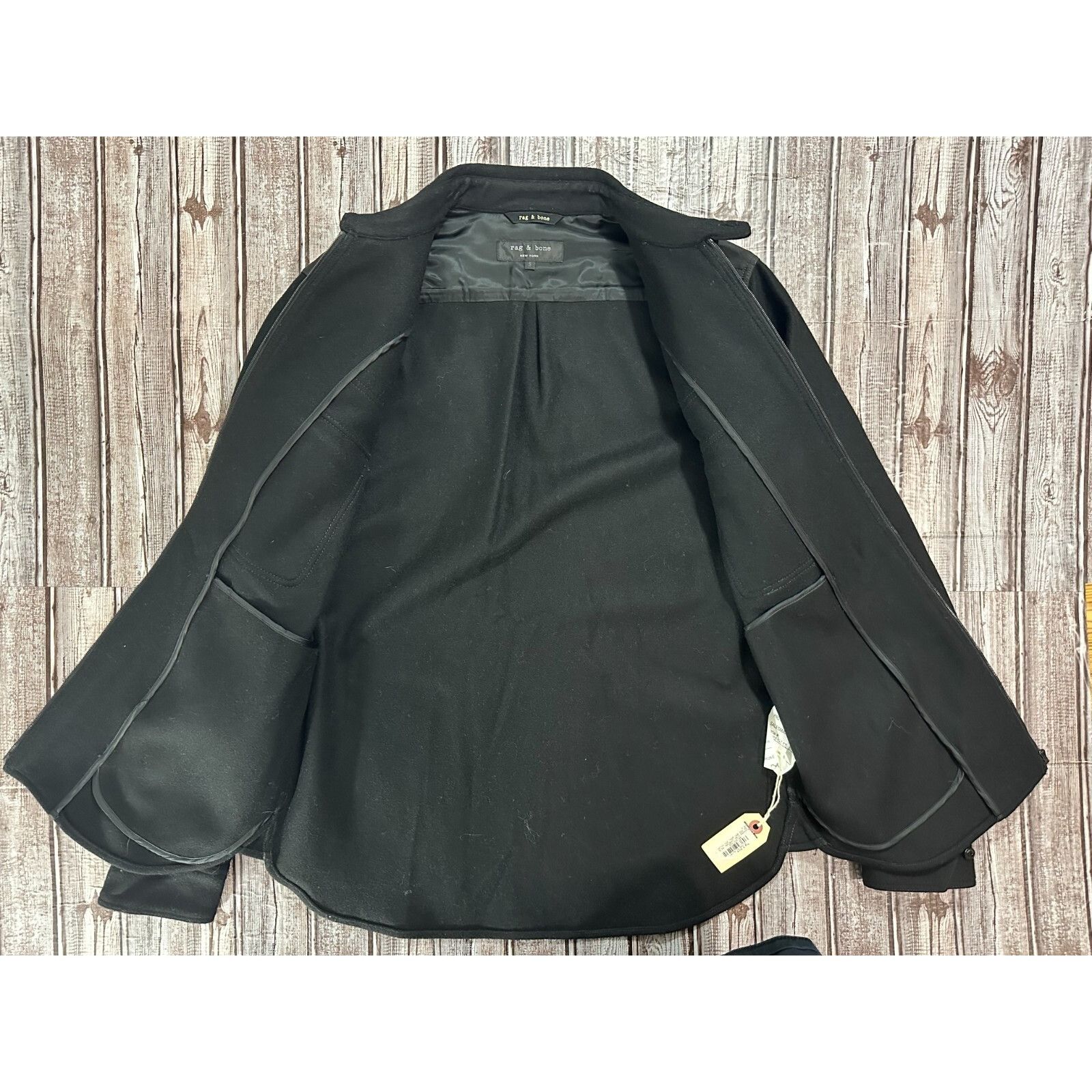 Rag & Bone Rag & Bone wool blend full zip Shirt Jacket Size S color bla Size US S / EU 44-46 / 1 - 2 Thumbnail