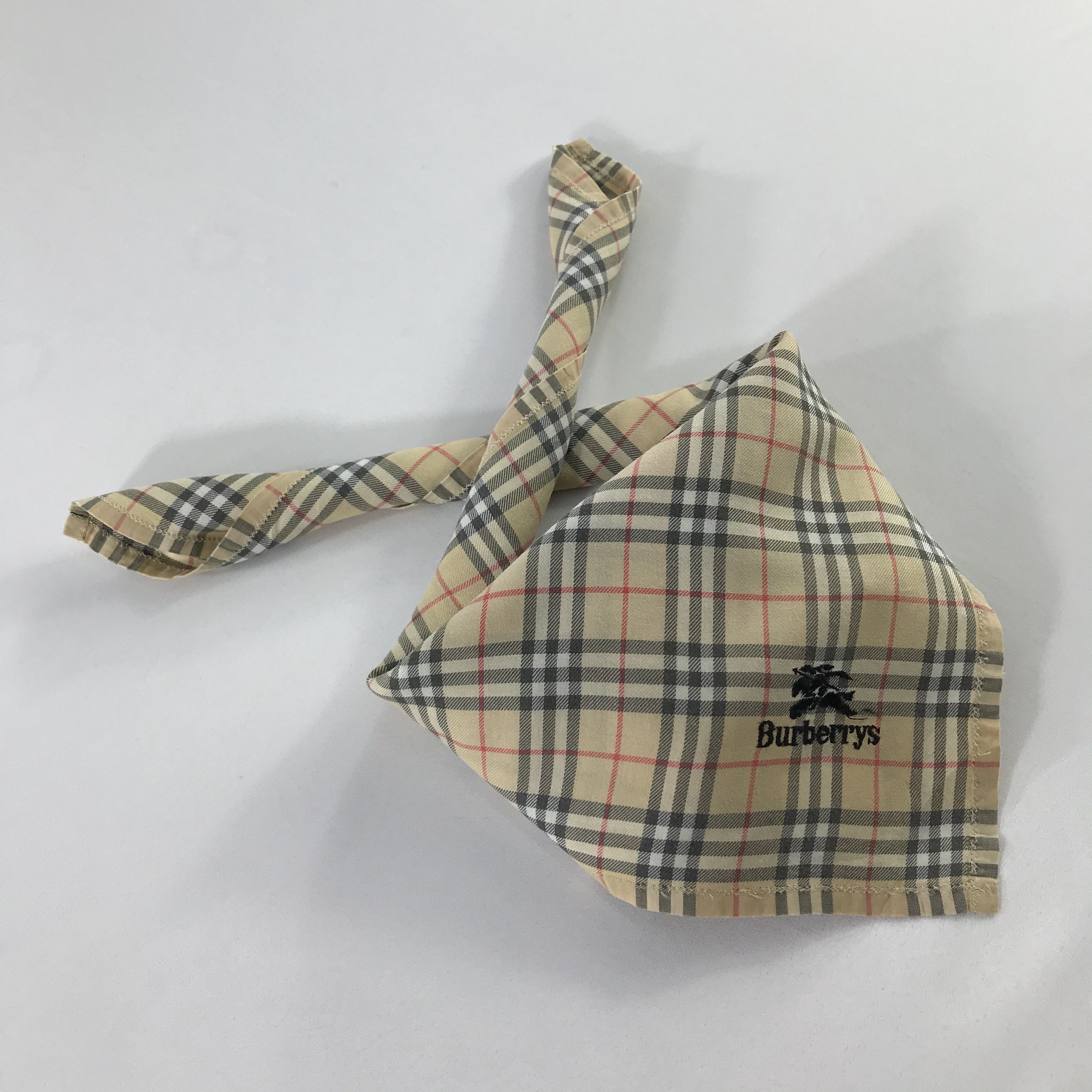 Burberry × Vintage Burberry Bandana / Handkerchief / Neckerchief - S873 Size ONE SIZE - 4 Thumbnail
